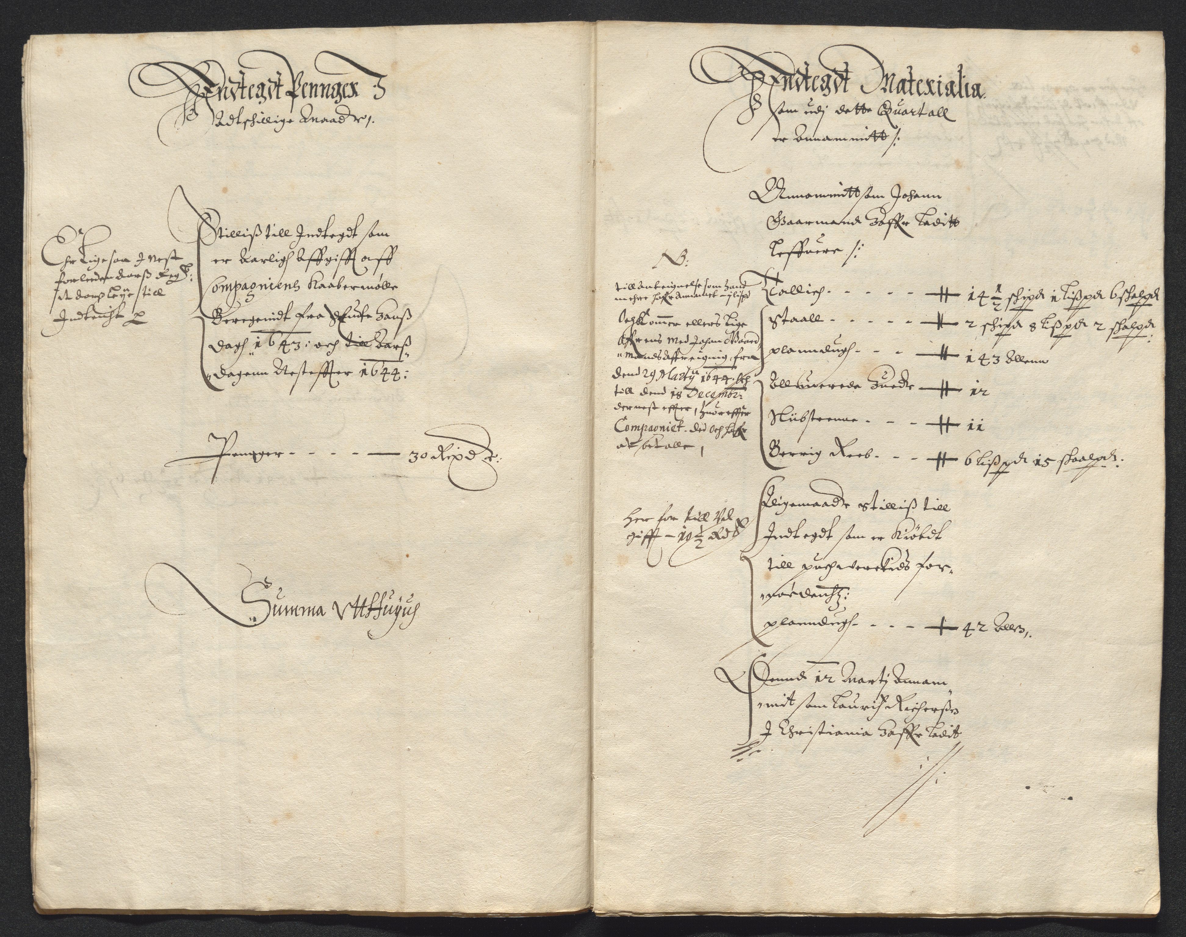 Kongsberg Sølvverk 1623-1816, AV/SAKO-EA-3135/001/D/Dc/Dcd/L0020: Utgiftsregnskap for gruver m.m., 1643-1645, s. 339