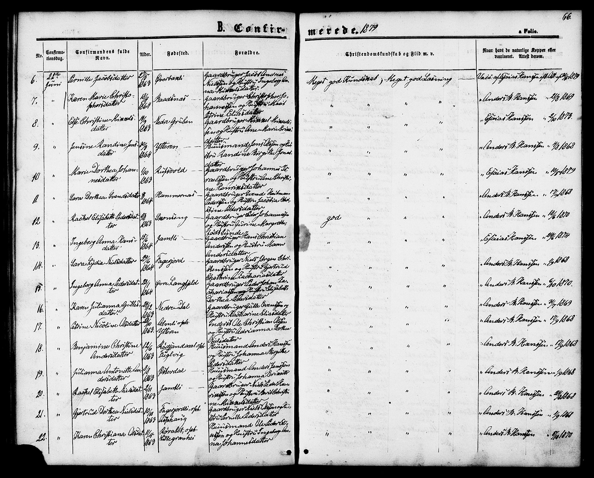 Ministerialprotokoller, klokkerbøker og fødselsregistre - Nordland, AV/SAT-A-1459/827/L0394: Ministerialbok nr. 827A06, 1865-1886, s. 66