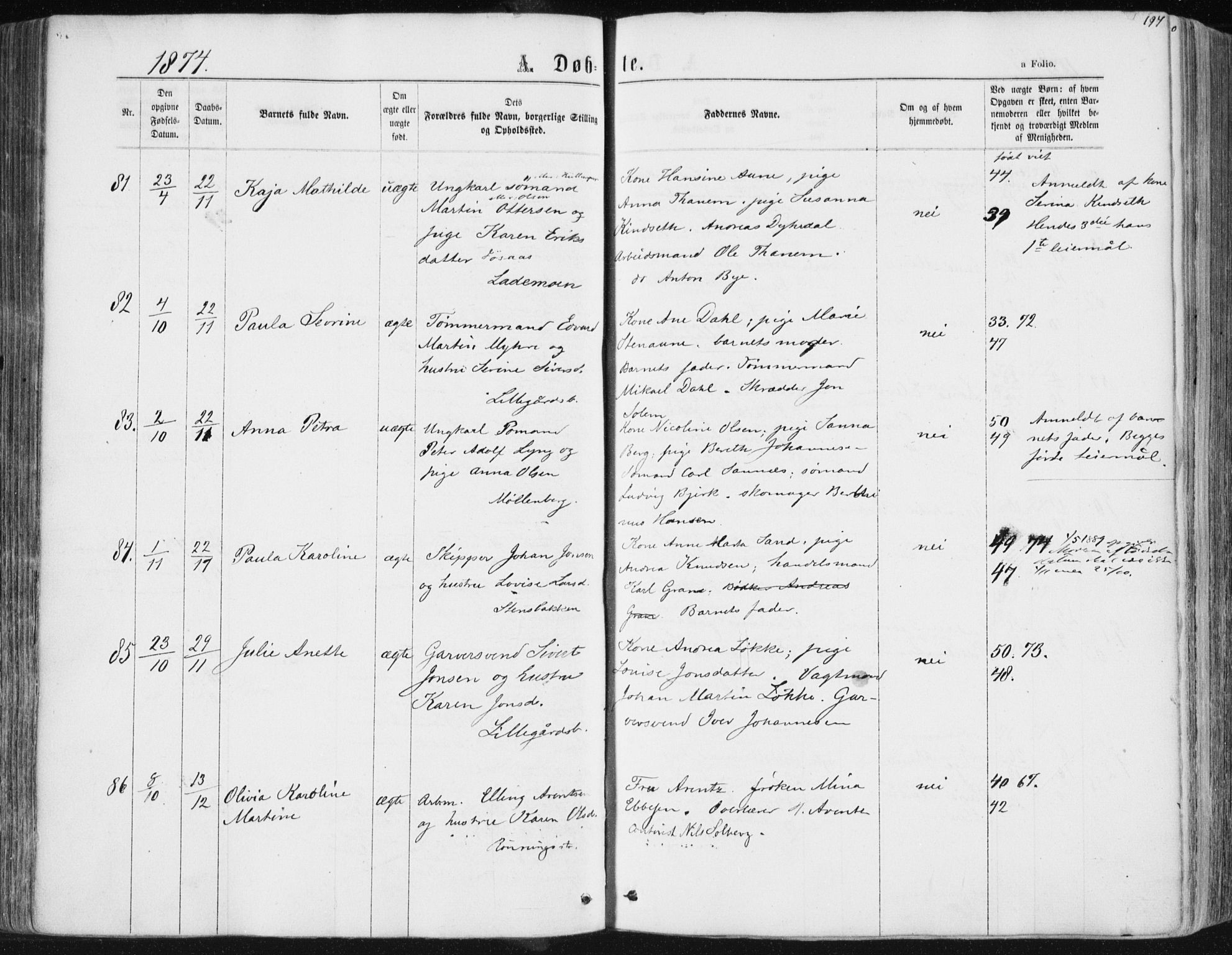 Ministerialprotokoller, klokkerbøker og fødselsregistre - Sør-Trøndelag, AV/SAT-A-1456/604/L0186: Ministerialbok nr. 604A07, 1866-1877, s. 197