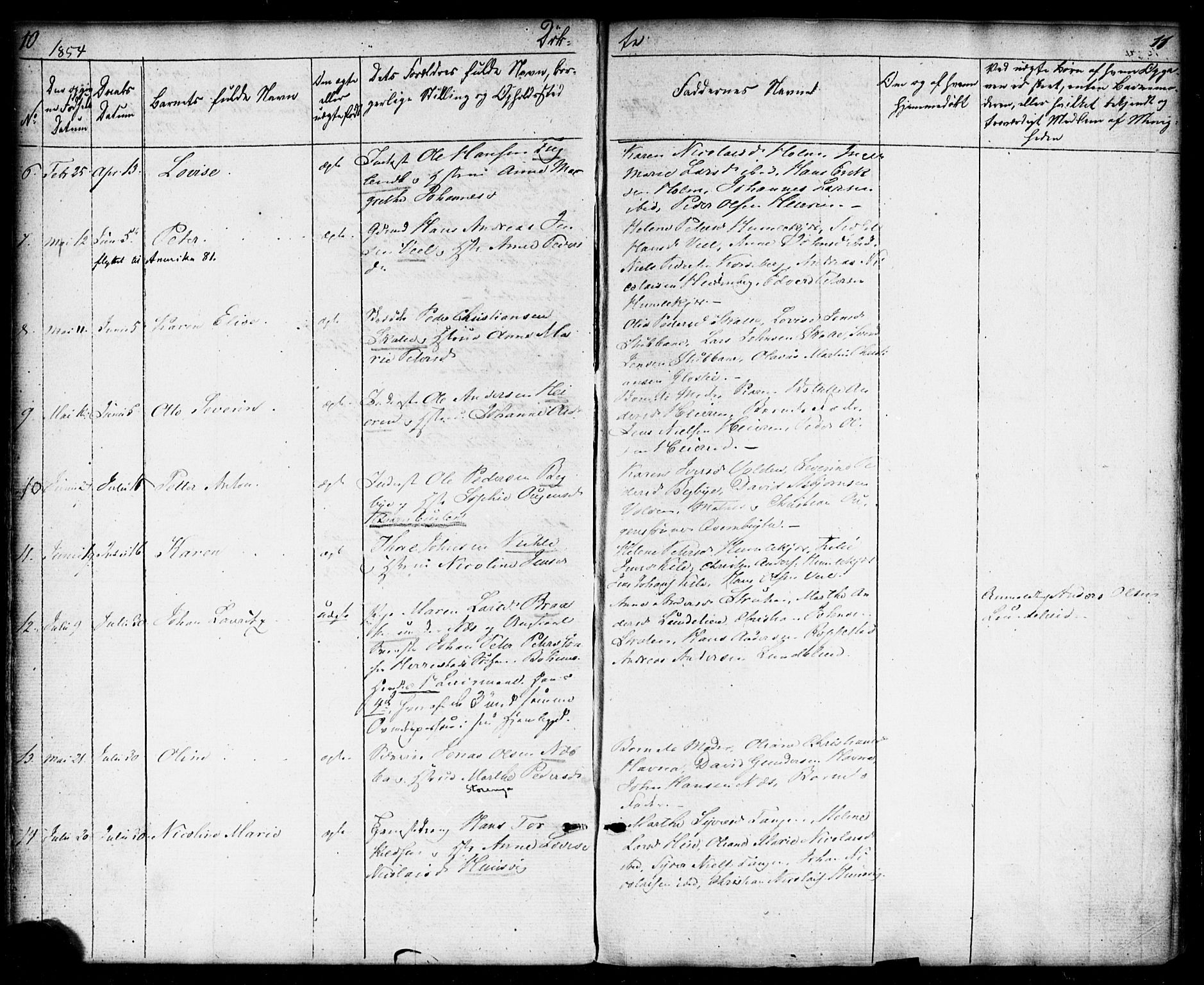 Borge prestekontor Kirkebøker, SAO/A-10903/F/Fb/L0002: Ministerialbok nr. II 2, 1853-1877, s. 10-11