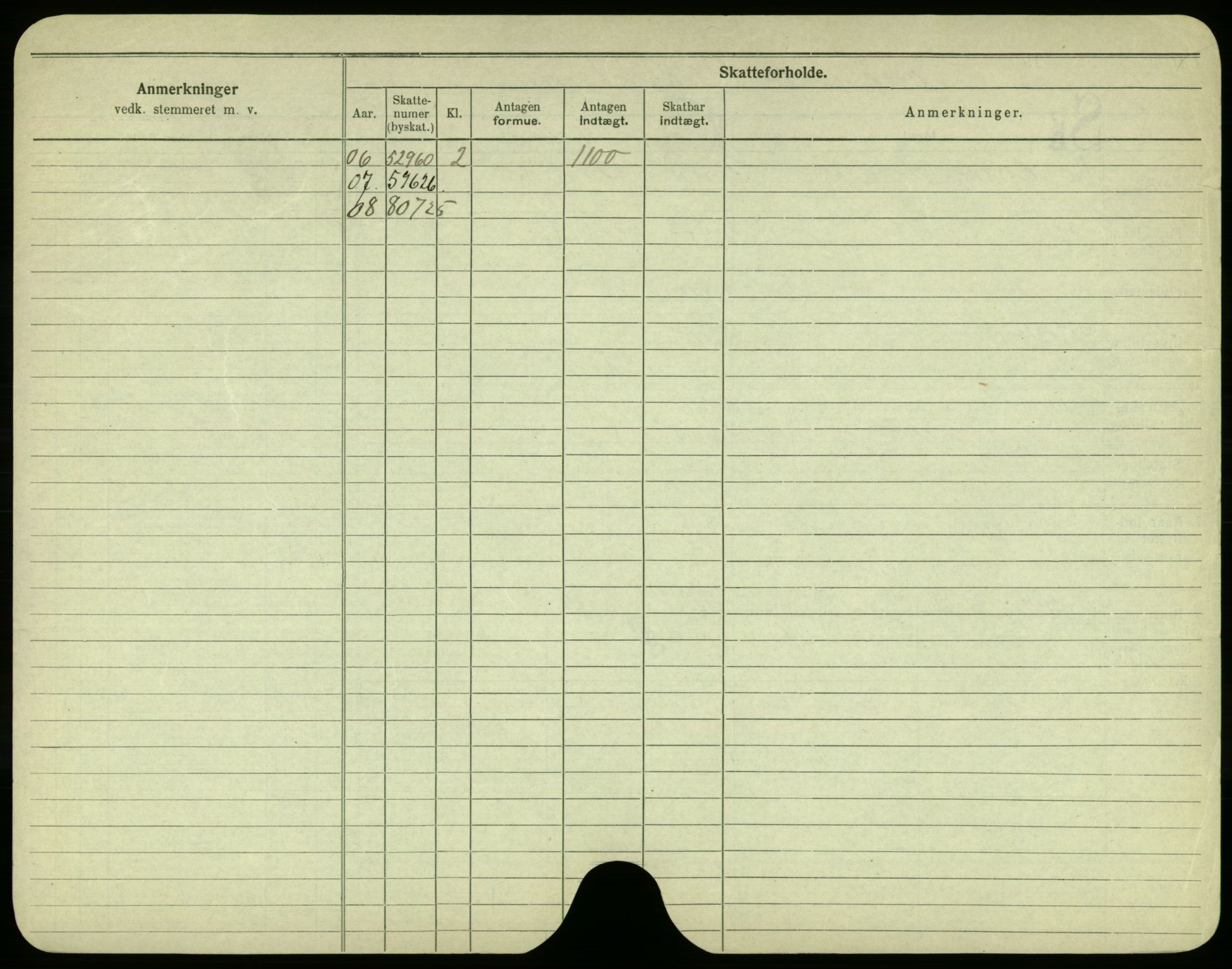 Oslo folkeregister, Registerkort, AV/SAO-A-11715/F/Fa/Fac/L0005: Menn, 1906-1914, s. 500b