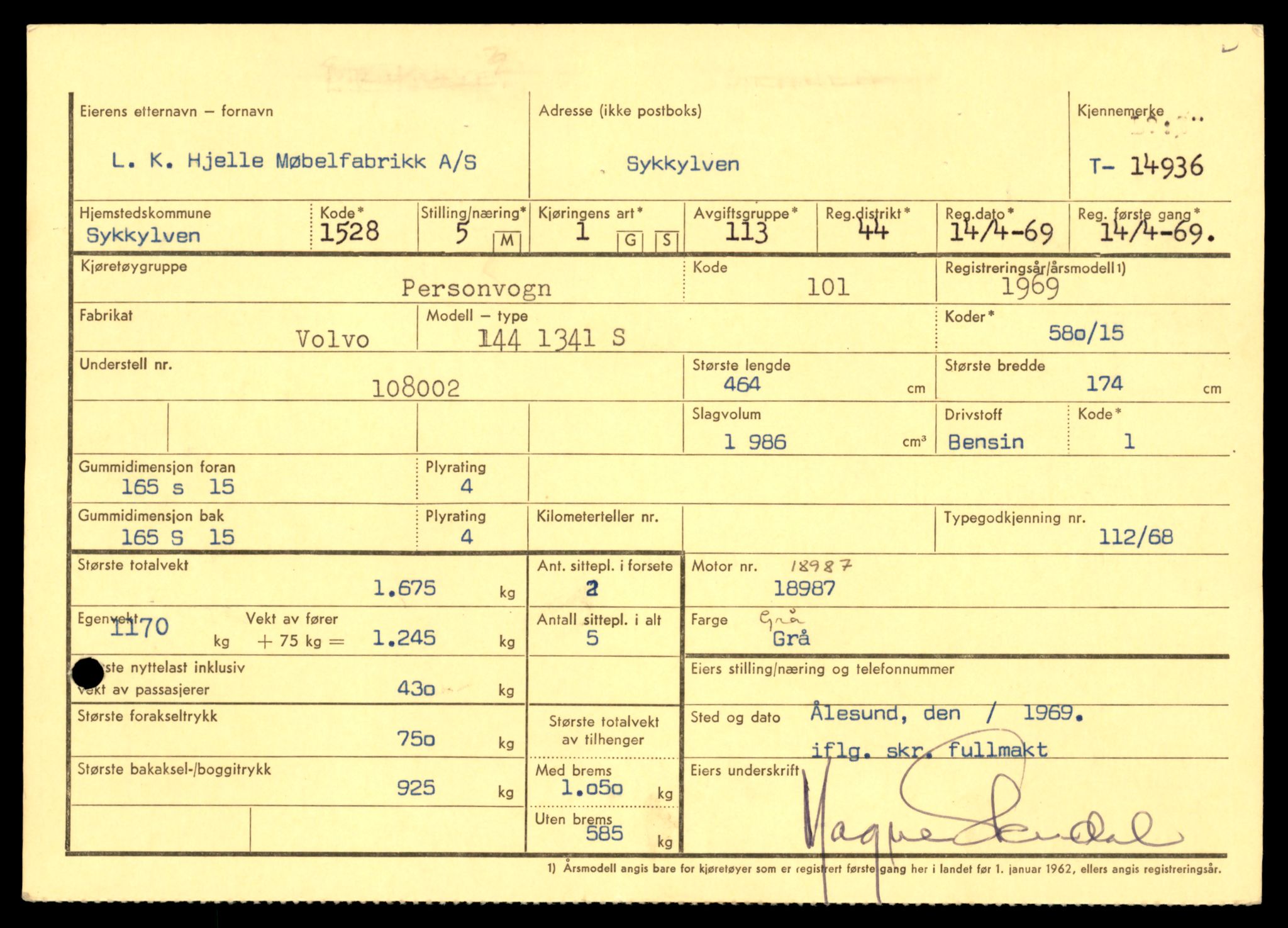 Møre og Romsdal vegkontor - Ålesund trafikkstasjon, AV/SAT-A-4099/F/Fe/L0049: Registreringskort for kjøretøy T 14864 - T 18613, 1927-1998, s. 1677