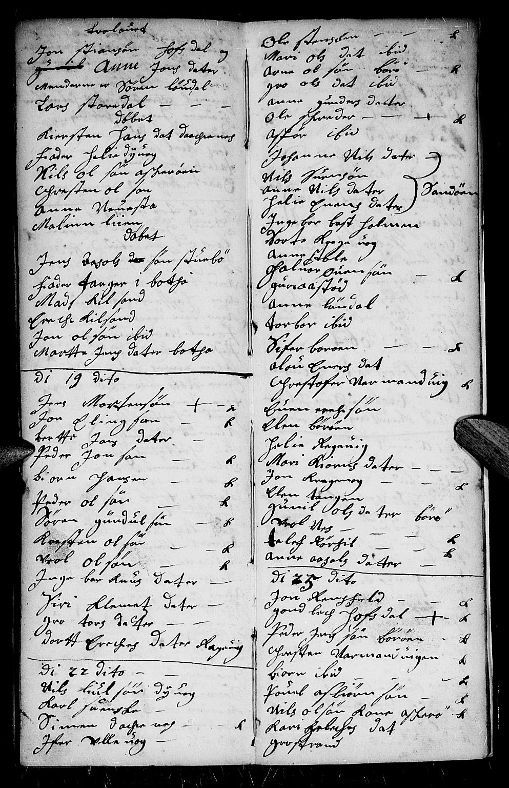 Dypvåg sokneprestkontor, AV/SAK-1111-0007/F/Fb/Fba/L0002: Klokkerbok nr. B 2, 1707-1721, s. 179
