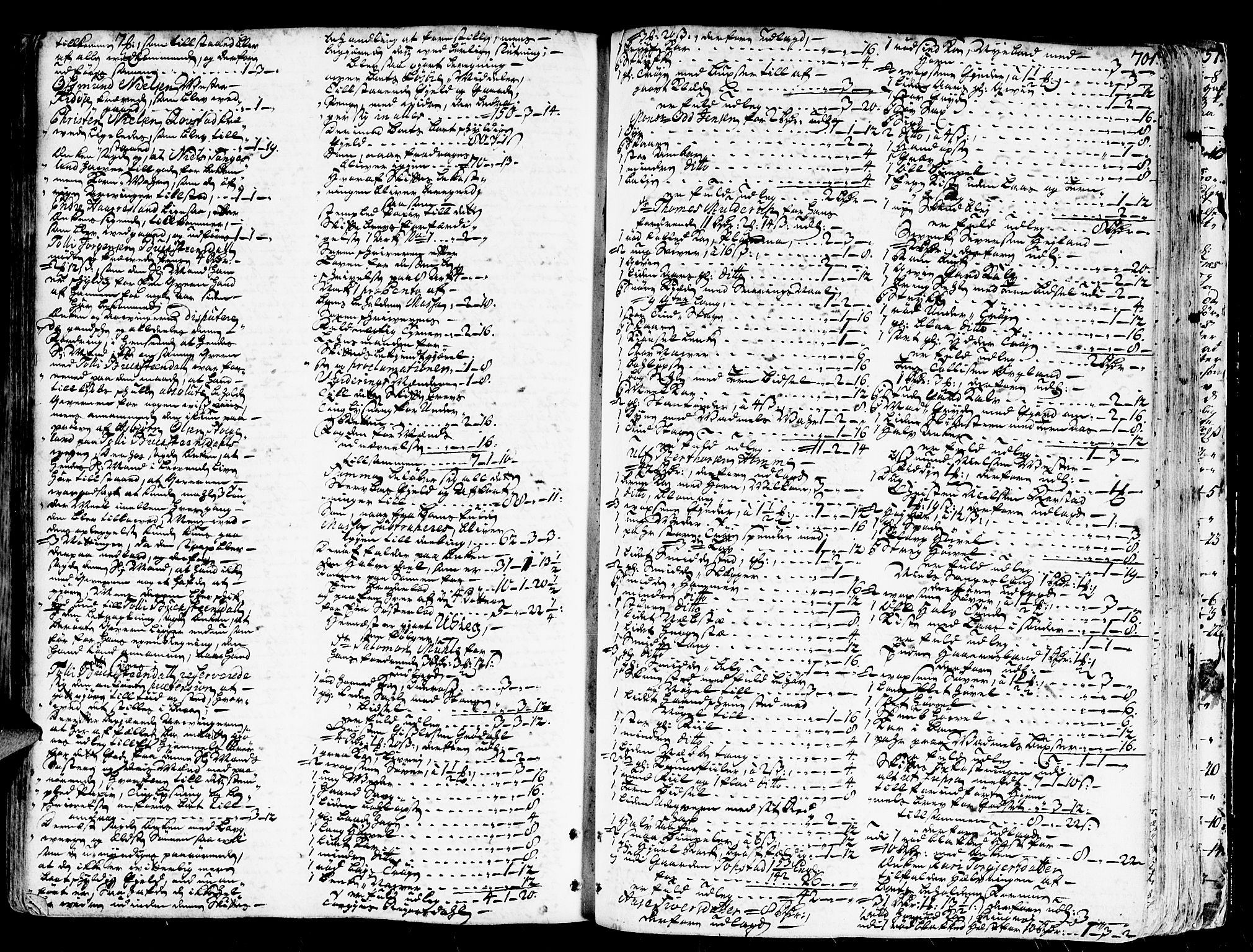 Mandal sorenskriveri, AV/SAK-1221-0005/001/H/Hc/L0017: Skifteprotokoll nr 7, 1730-1738, s. 700b-701a