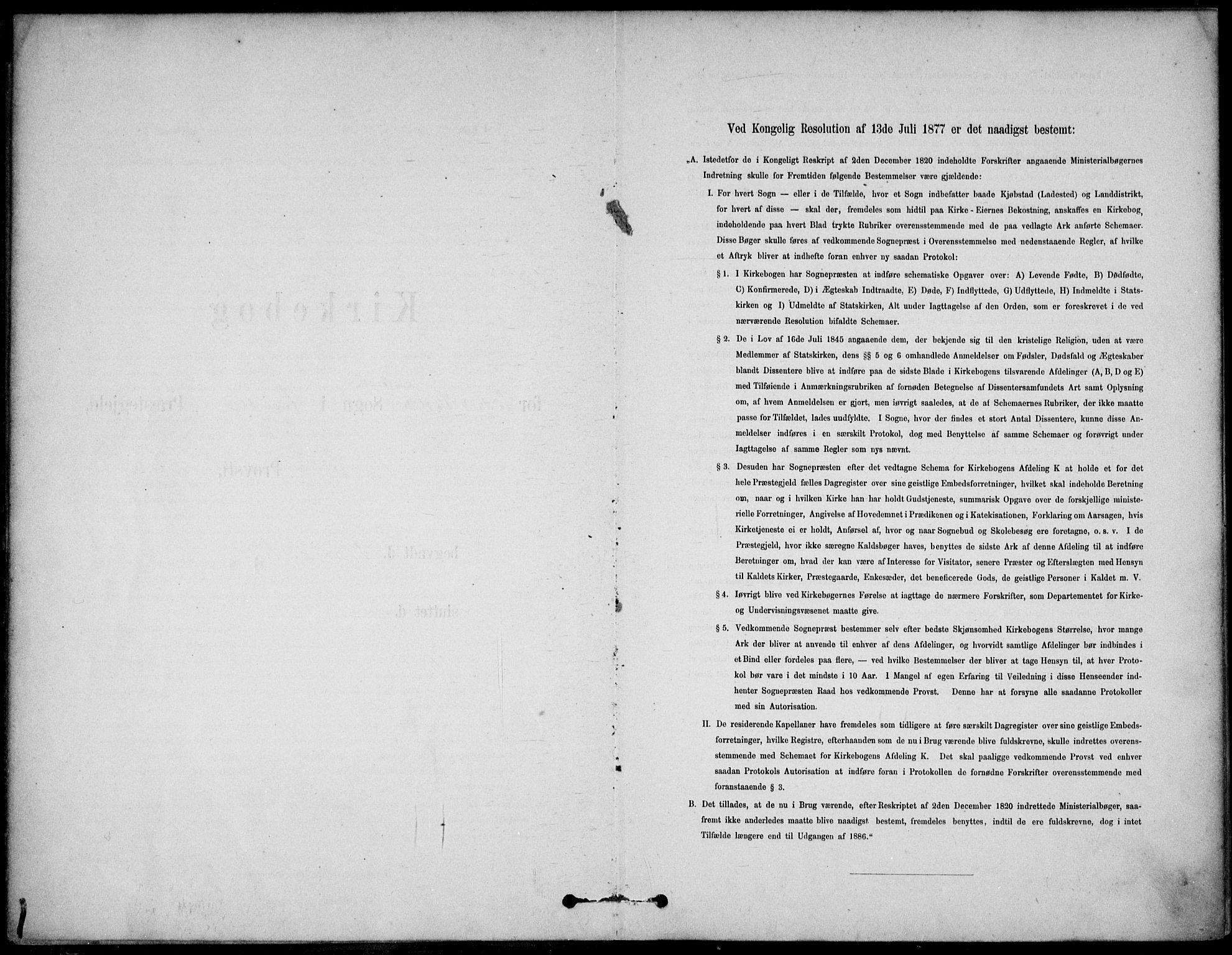 Bamble kirkebøker, SAKO/A-253/G/Gb/L0001: Klokkerbok nr. II 1, 1878-1900