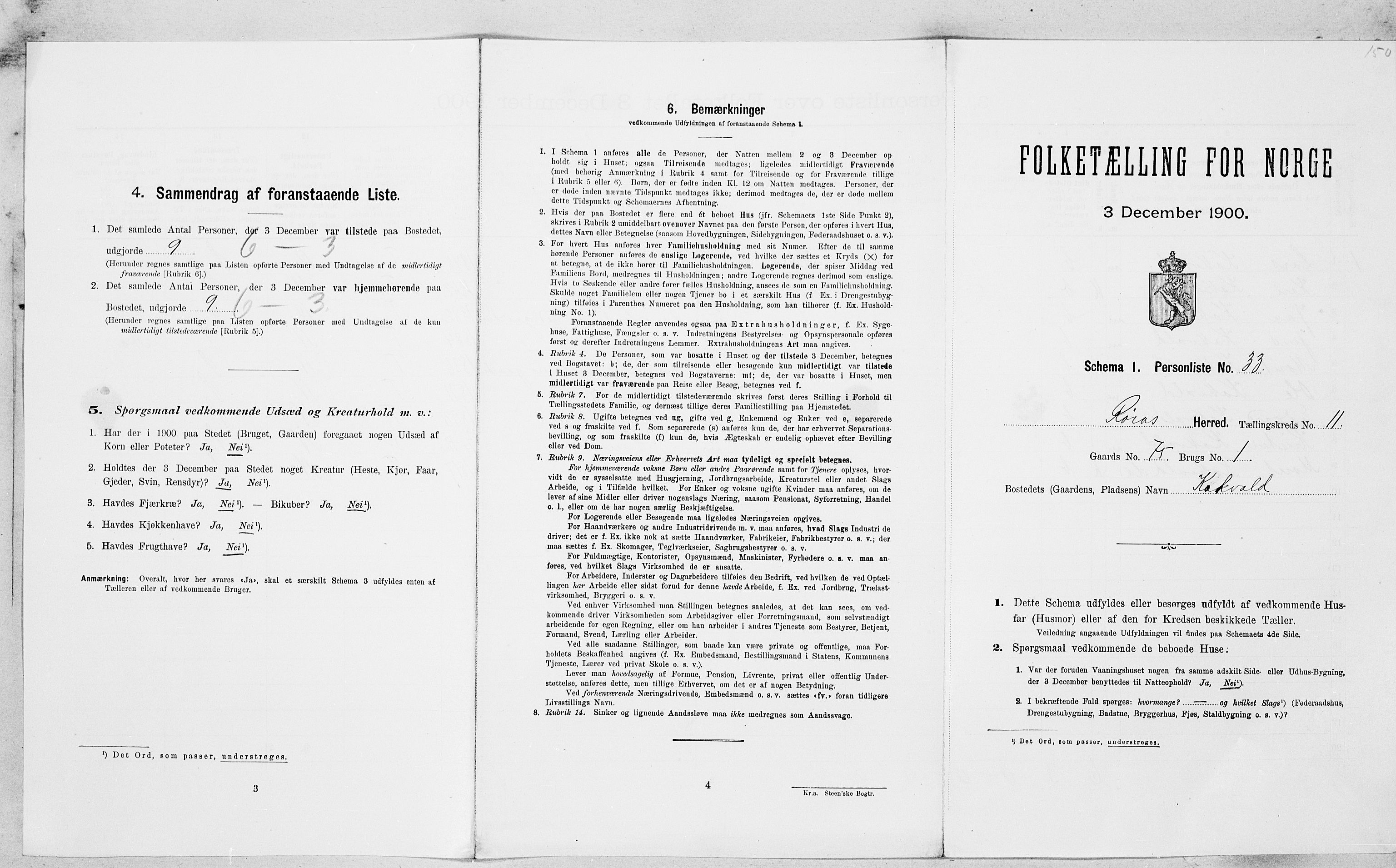 SAT, Folketelling 1900 for 1640 Røros herred, 1900, s. 1209