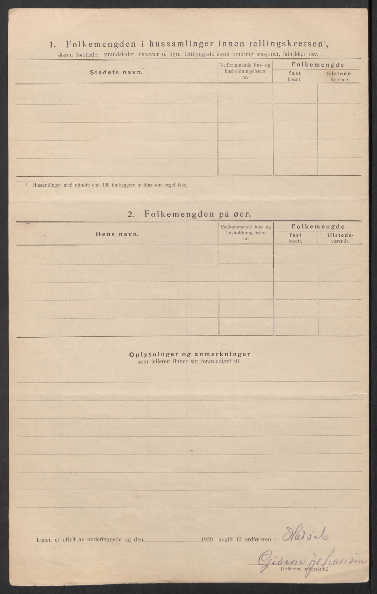 SAT, Folketelling 1920 for 1866 Hadsel herred, 1920, s. 25