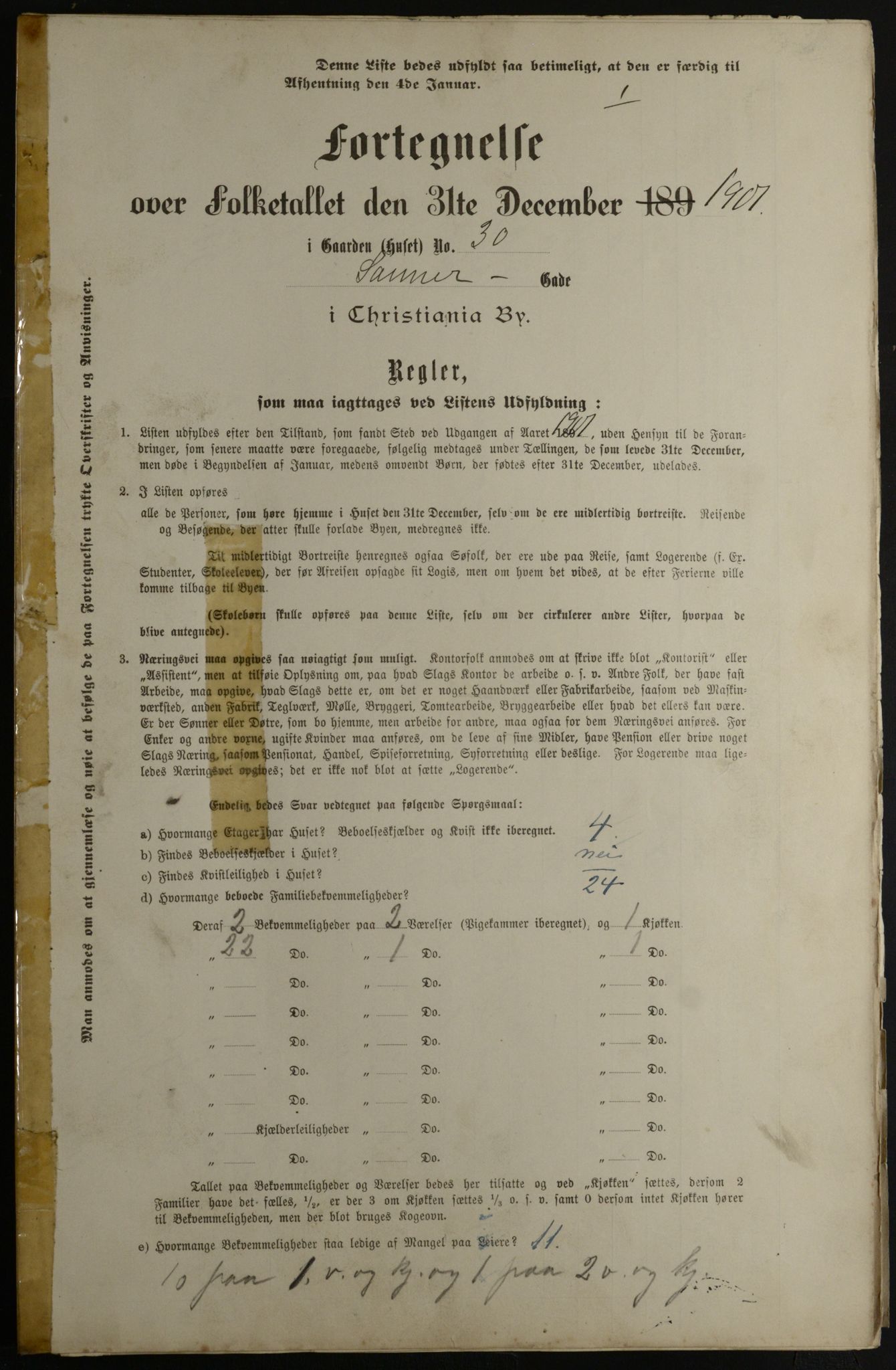 OBA, Kommunal folketelling 31.12.1901 for Kristiania kjøpstad, 1901, s. 13834