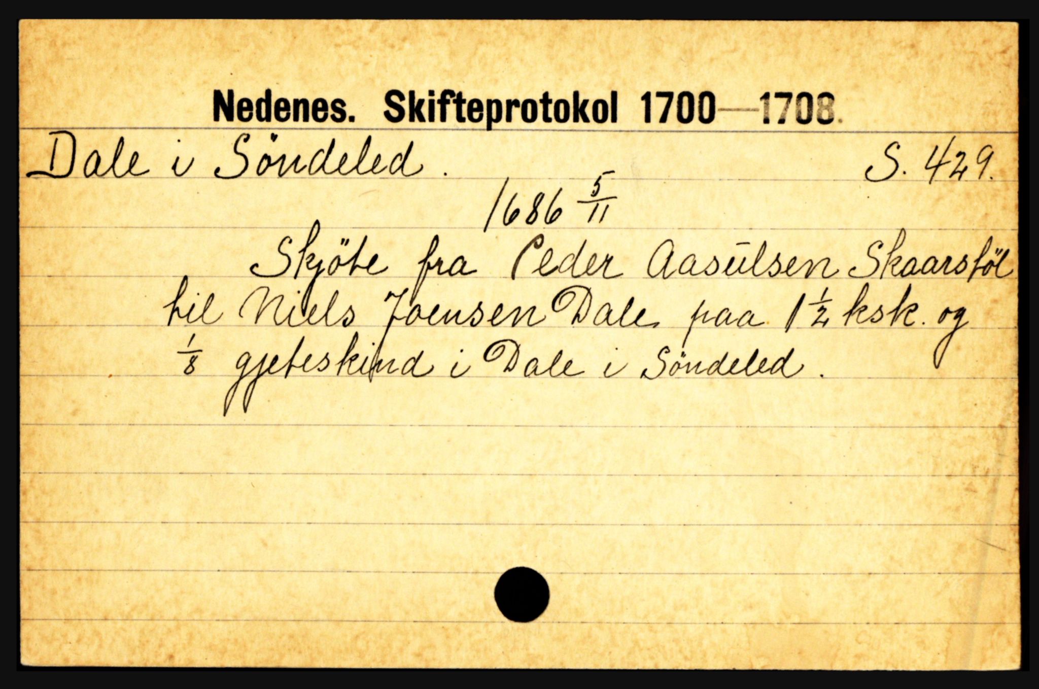 Nedenes sorenskriveri før 1824, AV/SAK-1221-0007/H, s. 5109