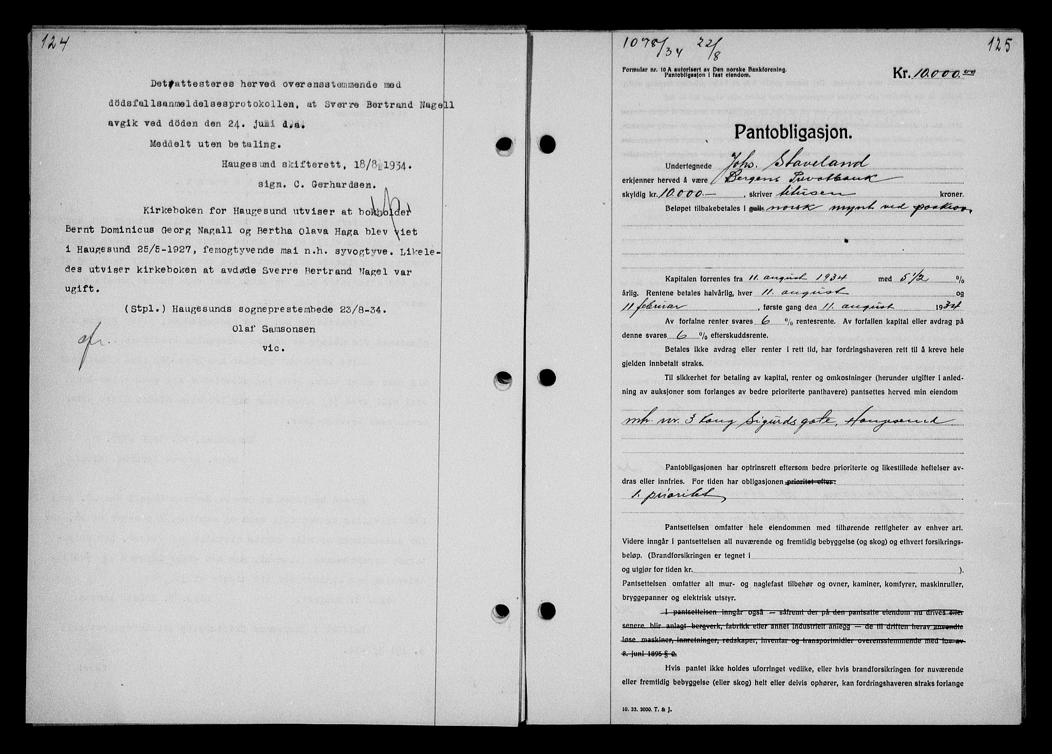 Haugesund tingrett, SAST/A-101415/01/II/IIC/L0028: Pantebok nr. 28, 1934-1935, Tingl.dato: 22.08.1934