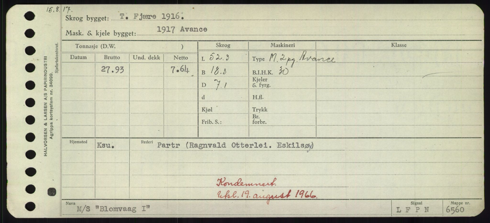 Sjøfartsdirektoratet med forløpere, Skipsmålingen, AV/RA-S-1627/H/Hd/L0004: Fartøy, Bia-Boy, s. 319