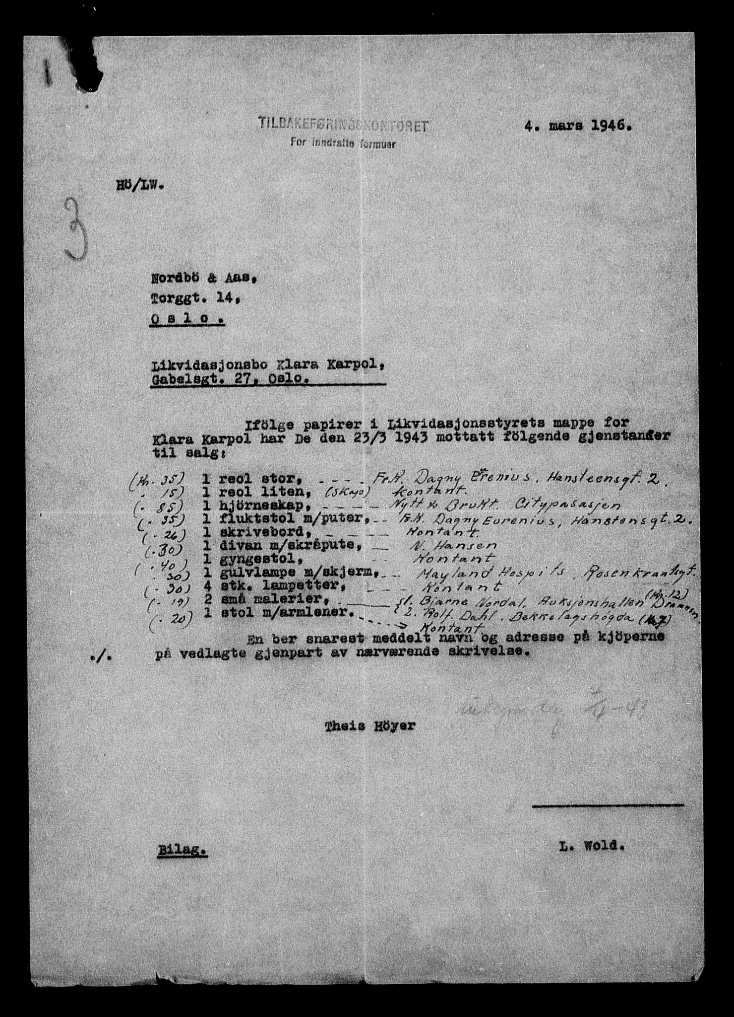 Justisdepartementet, Tilbakeføringskontoret for inndratte formuer, AV/RA-S-1564/H/Hc/Hcc/L0949: --, 1945-1947, s. 389