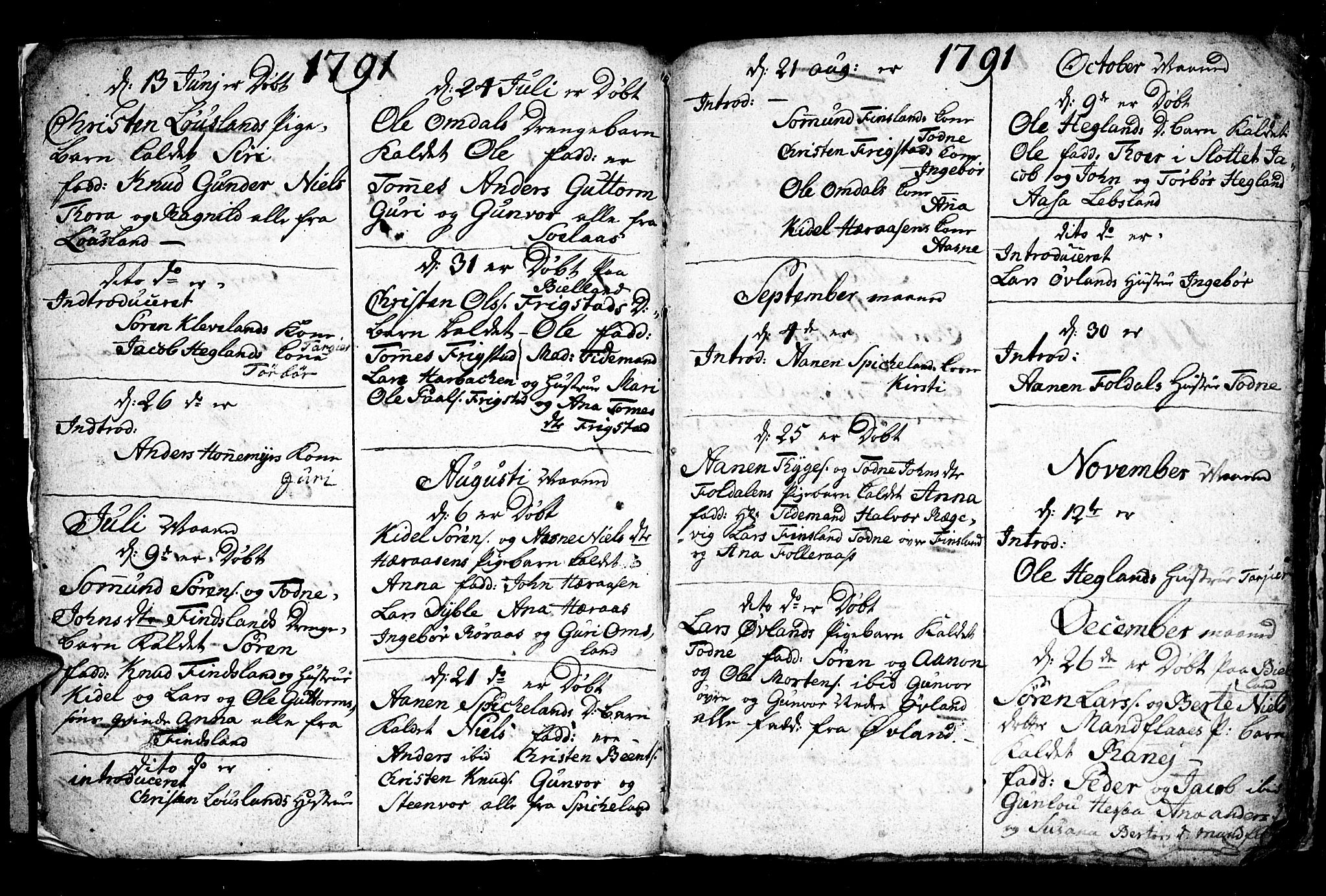 Bjelland sokneprestkontor, SAK/1111-0005/F/Fb/Fbb/L0002: Klokkerbok nr. B 2, 1790-1826, s. 3