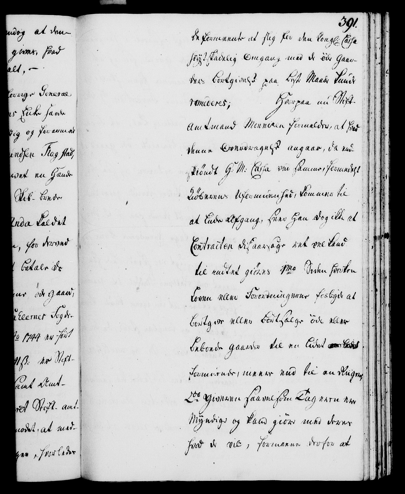 Rentekammeret, Kammerkanselliet, AV/RA-EA-3111/G/Gh/Gha/L0027: Norsk ekstraktmemorialprotokoll (merket RK 53.72), 1745-1746, s. 391