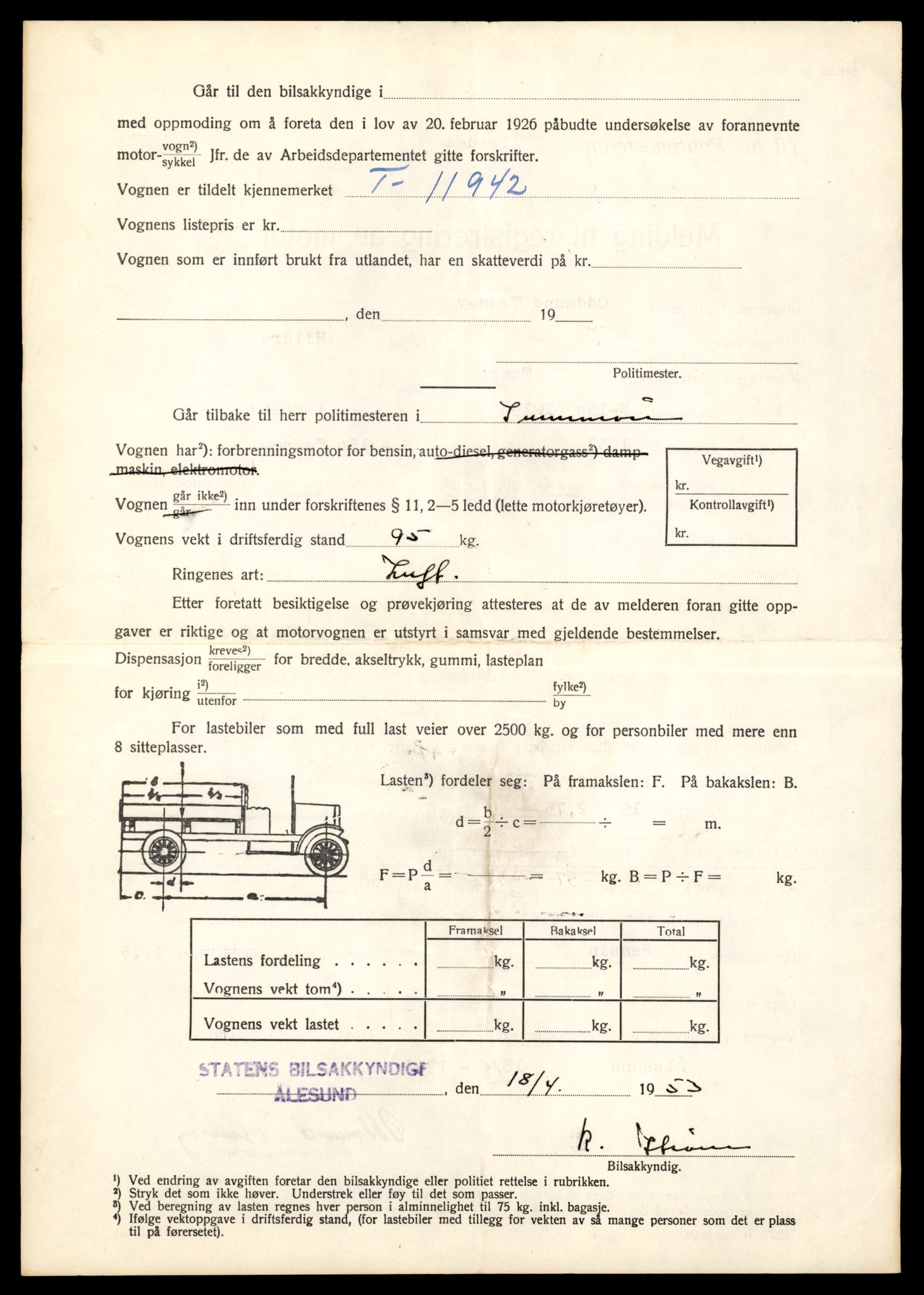 Møre og Romsdal vegkontor - Ålesund trafikkstasjon, AV/SAT-A-4099/F/Fe/L0031: Registreringskort for kjøretøy T 11800 - T 11996, 1927-1998, s. 2468