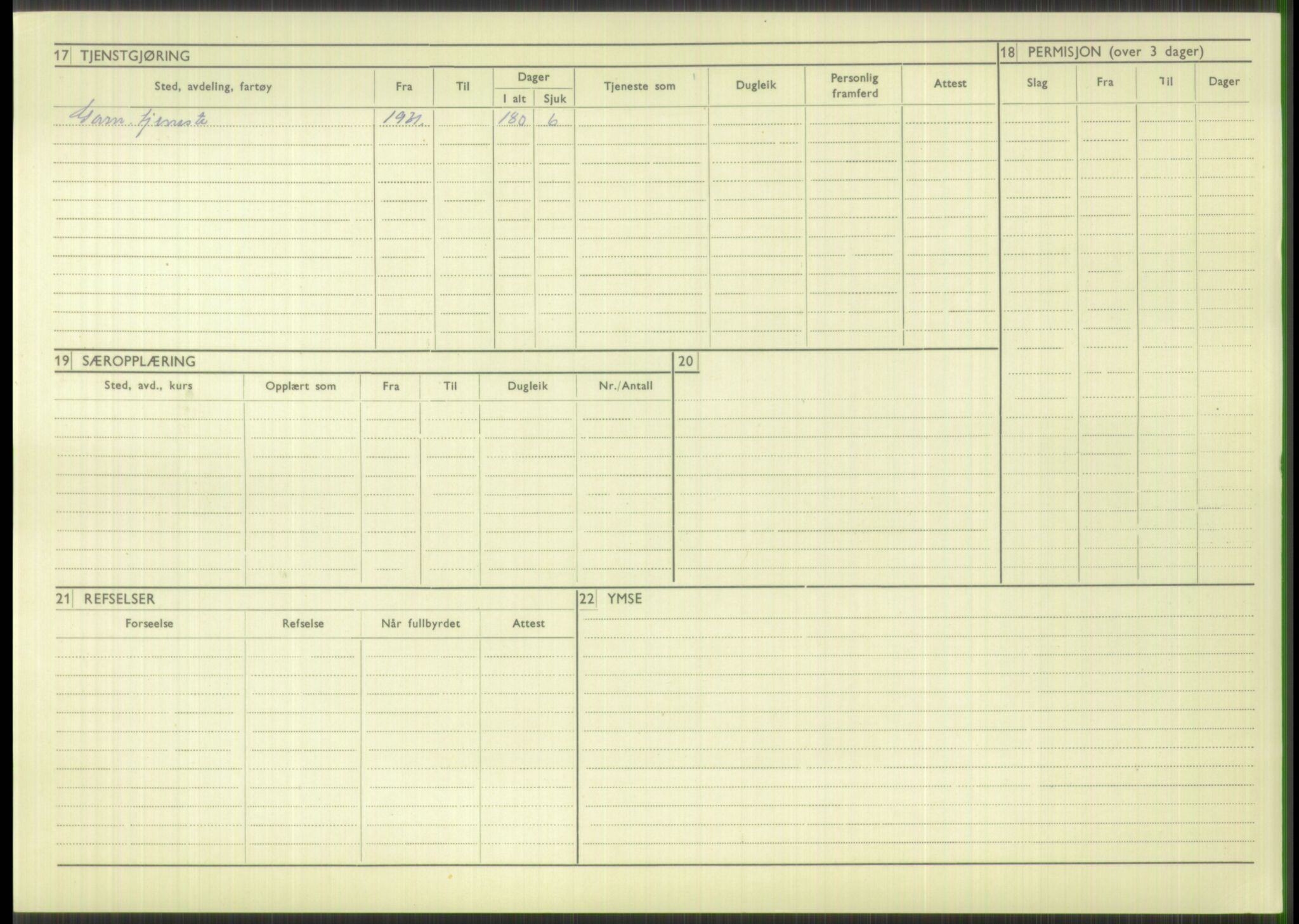 Forsvaret, Troms infanteriregiment nr. 16, AV/RA-RAFA-3146/P/Pa/L0014: Rulleblad for regimentets menige mannskaper, årsklasse 1930, 1930, s. 936