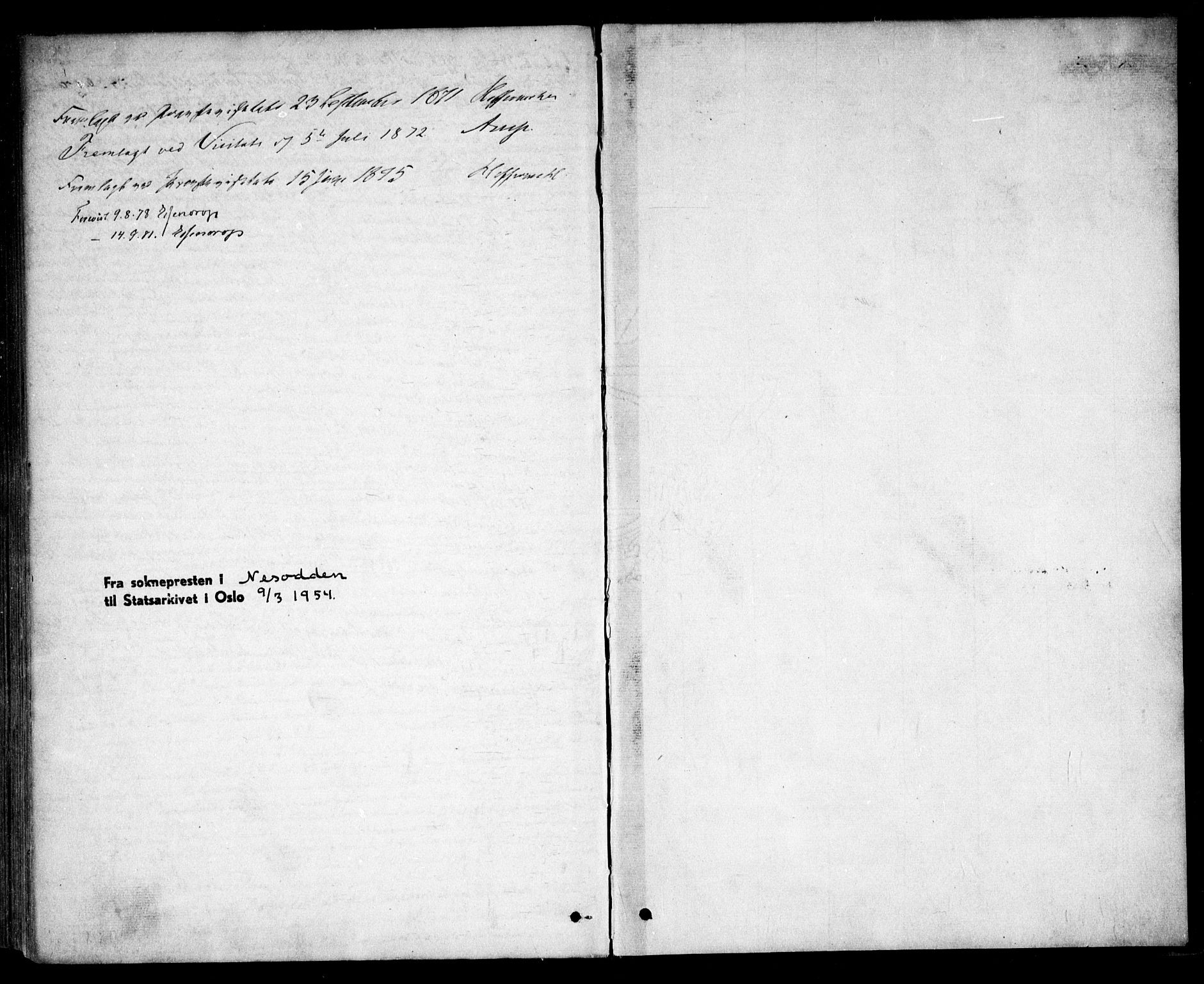 Nesodden prestekontor Kirkebøker, SAO/A-10013/F/Fa/L0008: Ministerialbok nr. I 8, 1869-1879