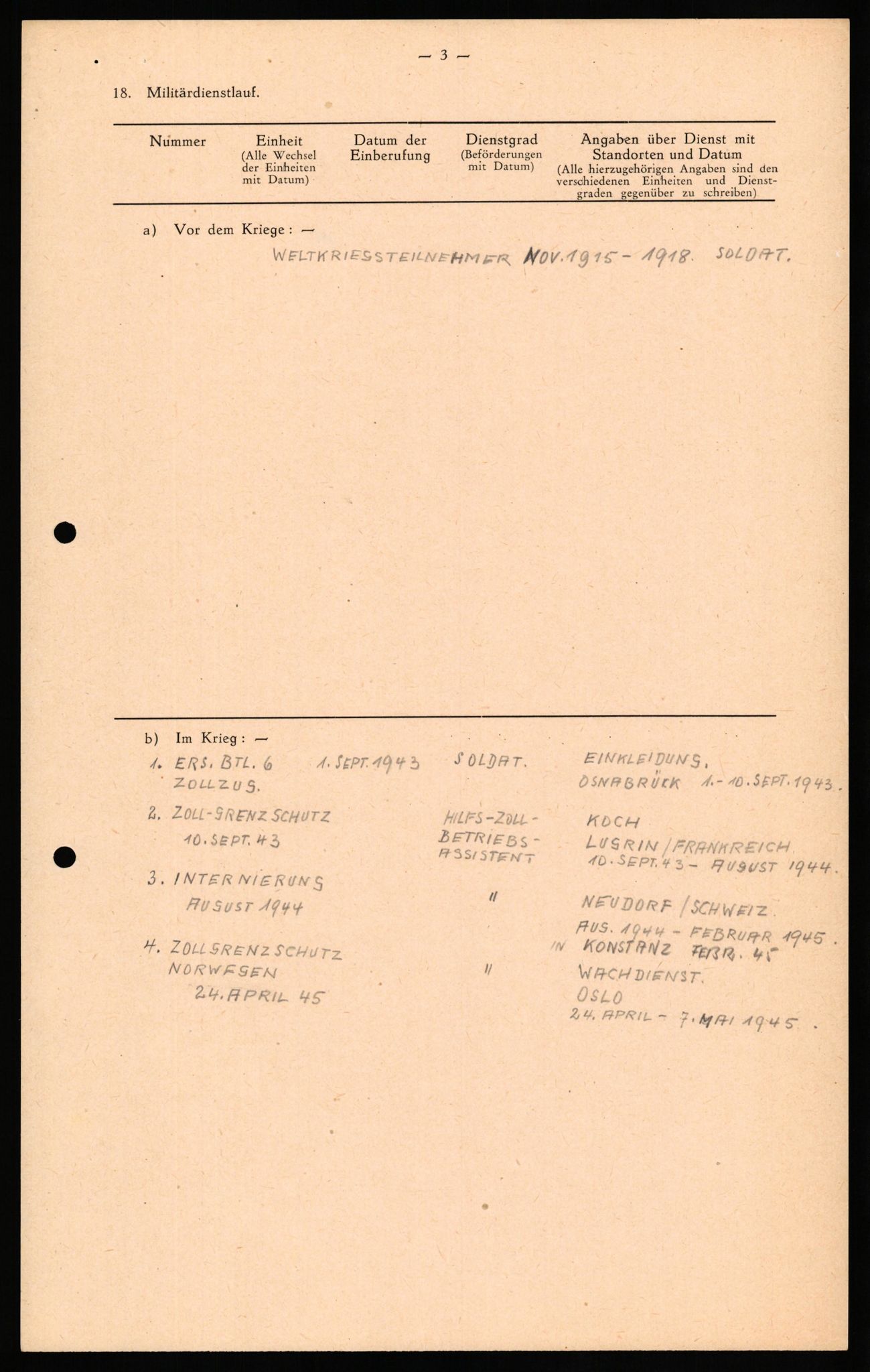 Forsvaret, Forsvarets overkommando II, AV/RA-RAFA-3915/D/Db/L0027: CI Questionaires. Tyske okkupasjonsstyrker i Norge. Tyskere., 1945-1946, s. 450