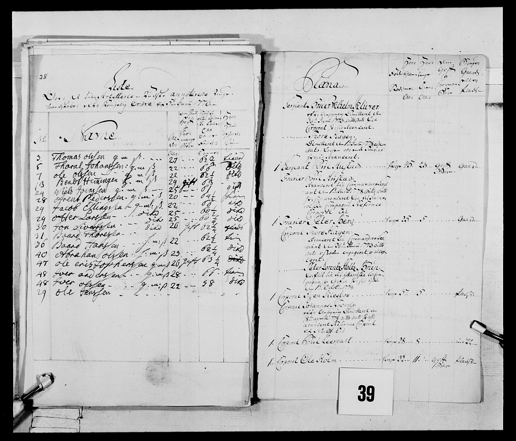 Generalitets- og kommissariatskollegiet, Det kongelige norske kommissariatskollegium, AV/RA-EA-5420/E/Eh/L0074: 1. Trondheimske nasjonale infanteriregiment, 1780-1787, s. 173