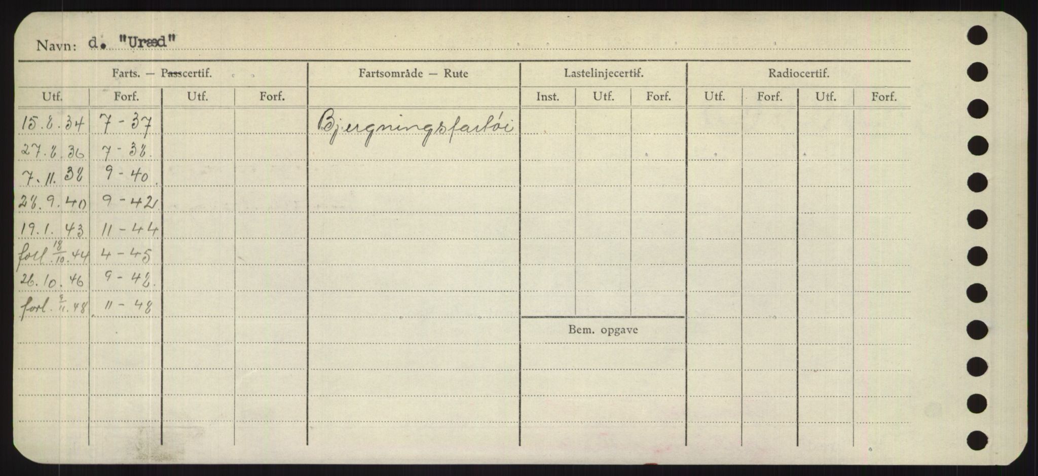 Sjøfartsdirektoratet med forløpere, Skipsmålingen, RA/S-1627/H/Hd/L0040: Fartøy, U-Ve, s. 150