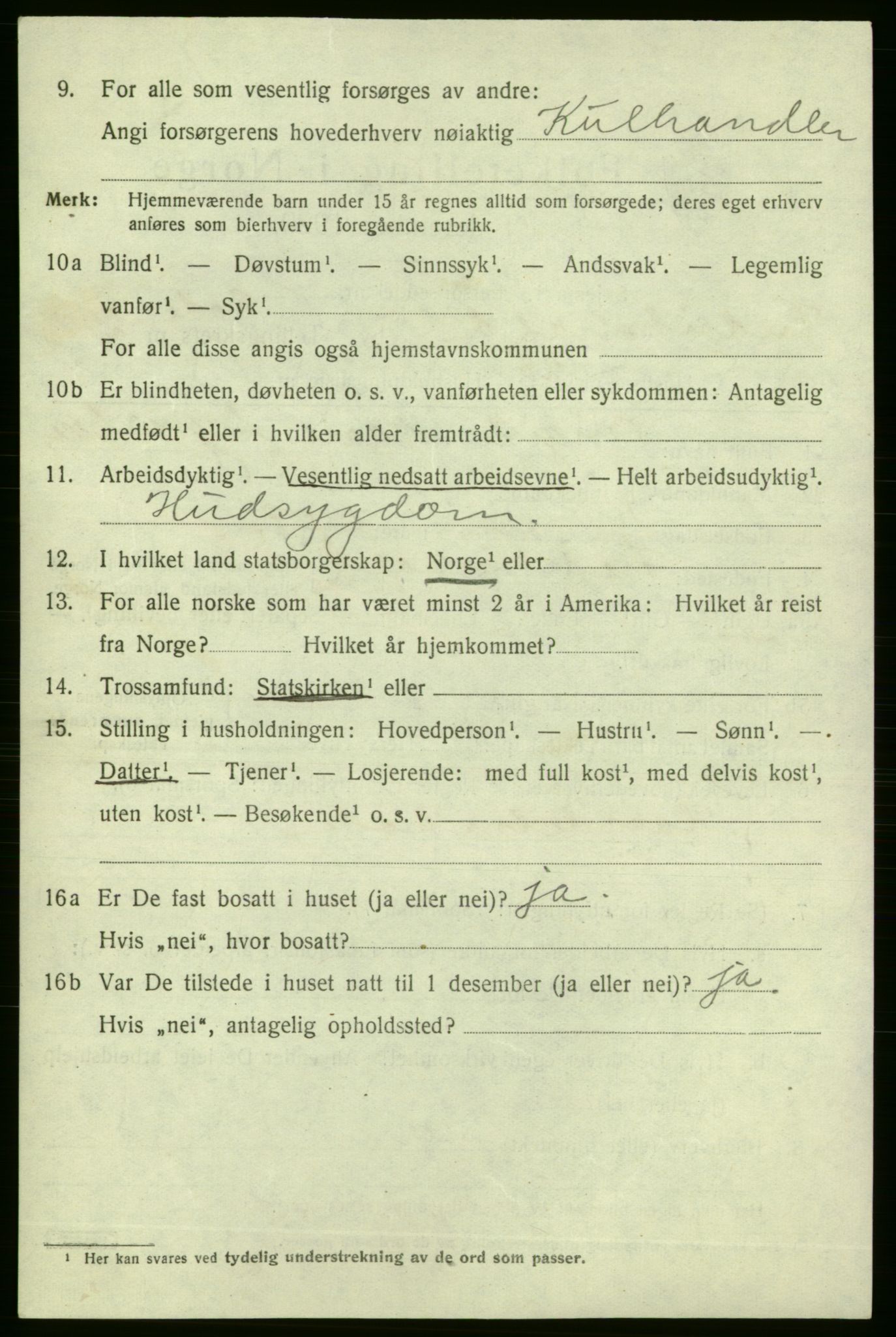 SAO, Folketelling 1920 for 0101 Fredrikshald kjøpstad, 1920, s. 9939