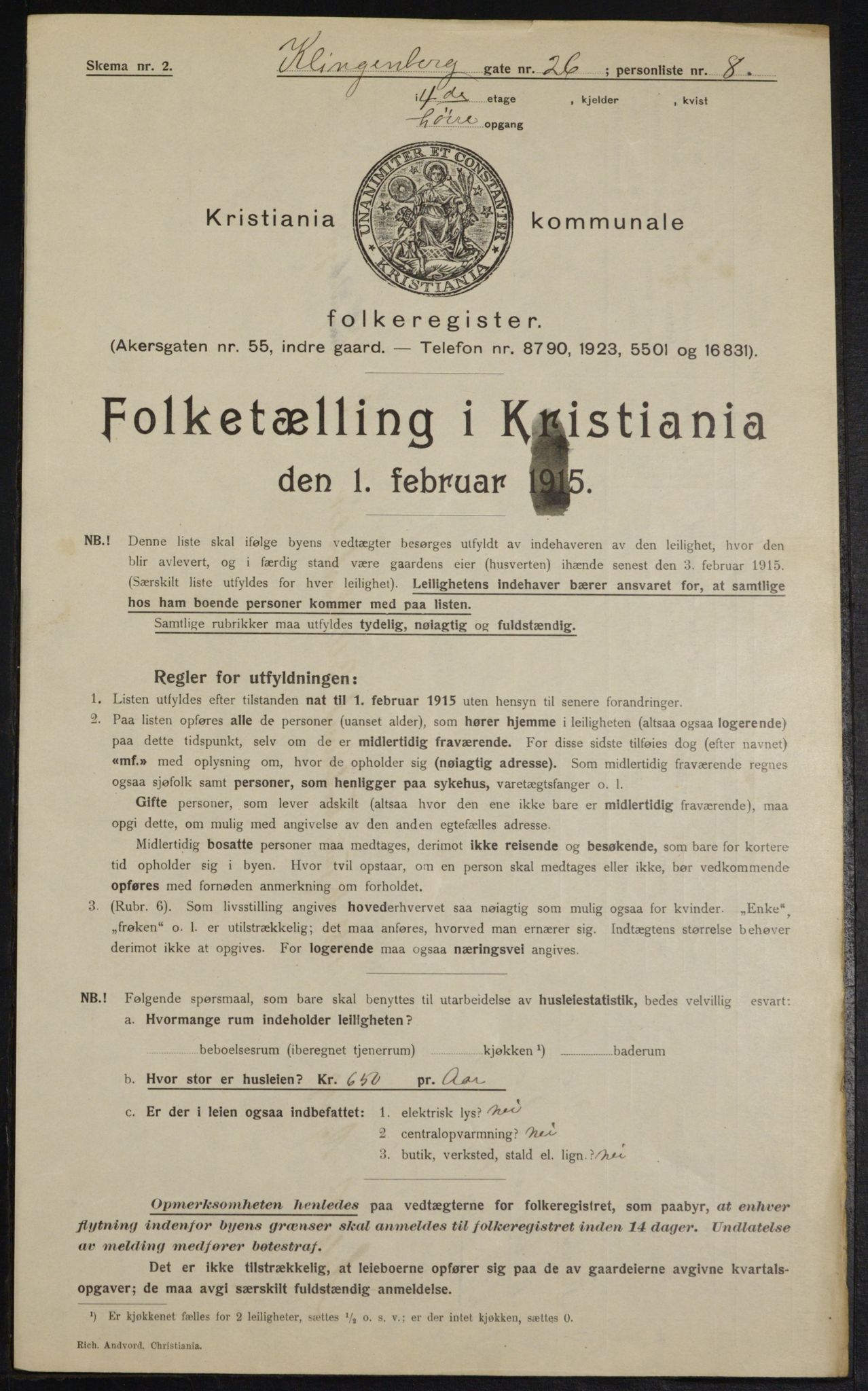 OBA, Kommunal folketelling 1.2.1915 for Kristiania, 1915, s. 51596