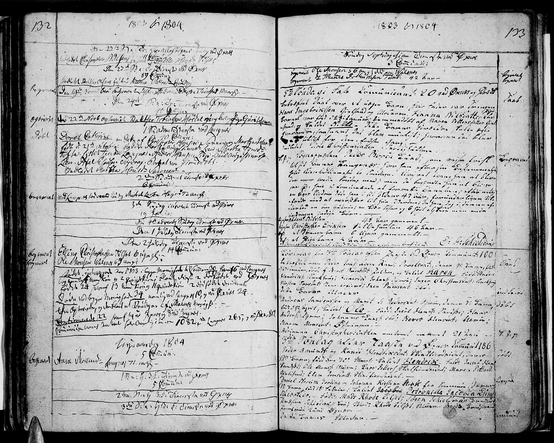 Ministerialprotokoller, klokkerbøker og fødselsregistre - Nordland, AV/SAT-A-1459/893/L1330: Ministerialbok nr. 893A03, 1791-1820, s. 132-133