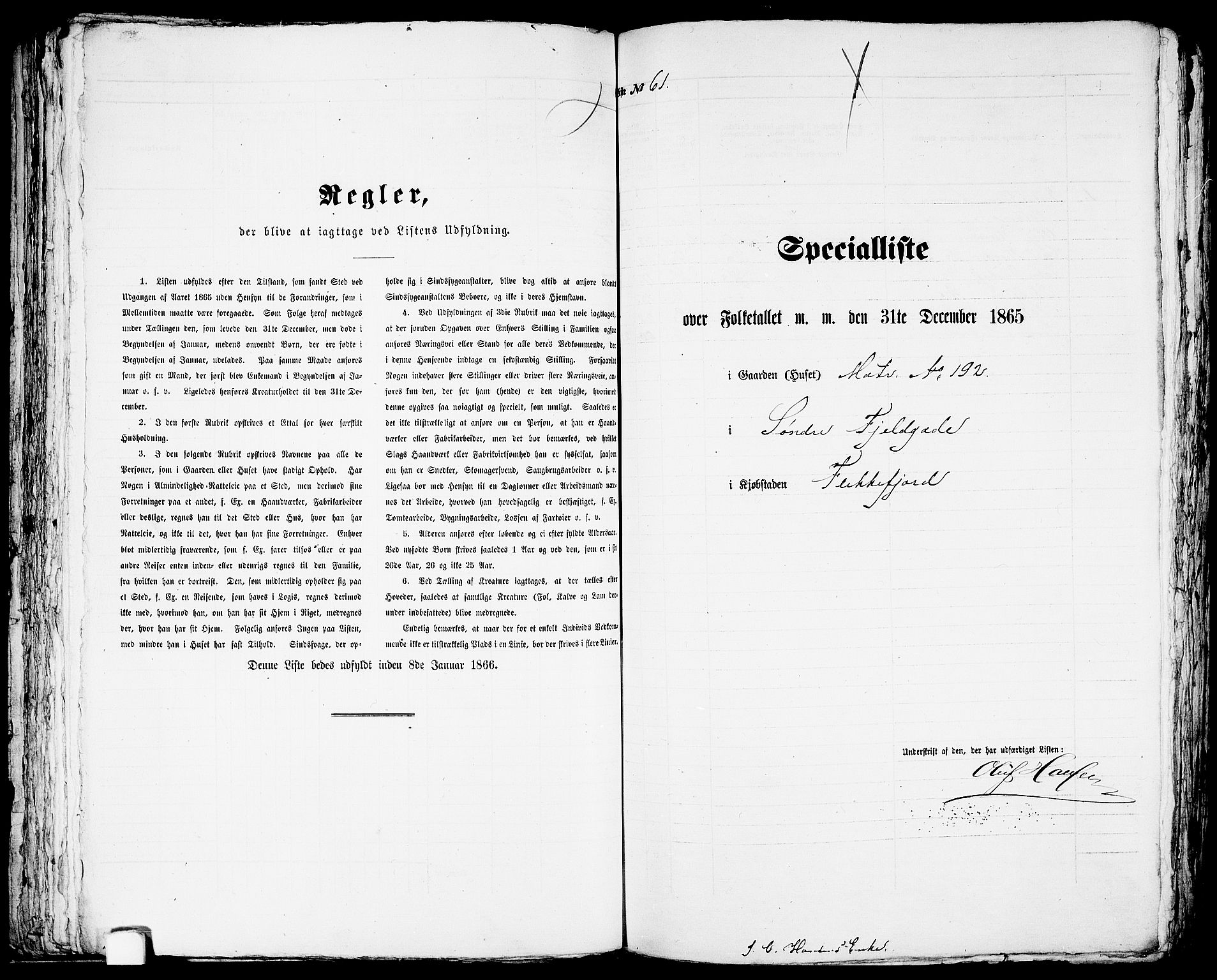 RA, Folketelling 1865 for 1004B Flekkefjord prestegjeld, Flekkefjord kjøpstad, 1865, s. 128