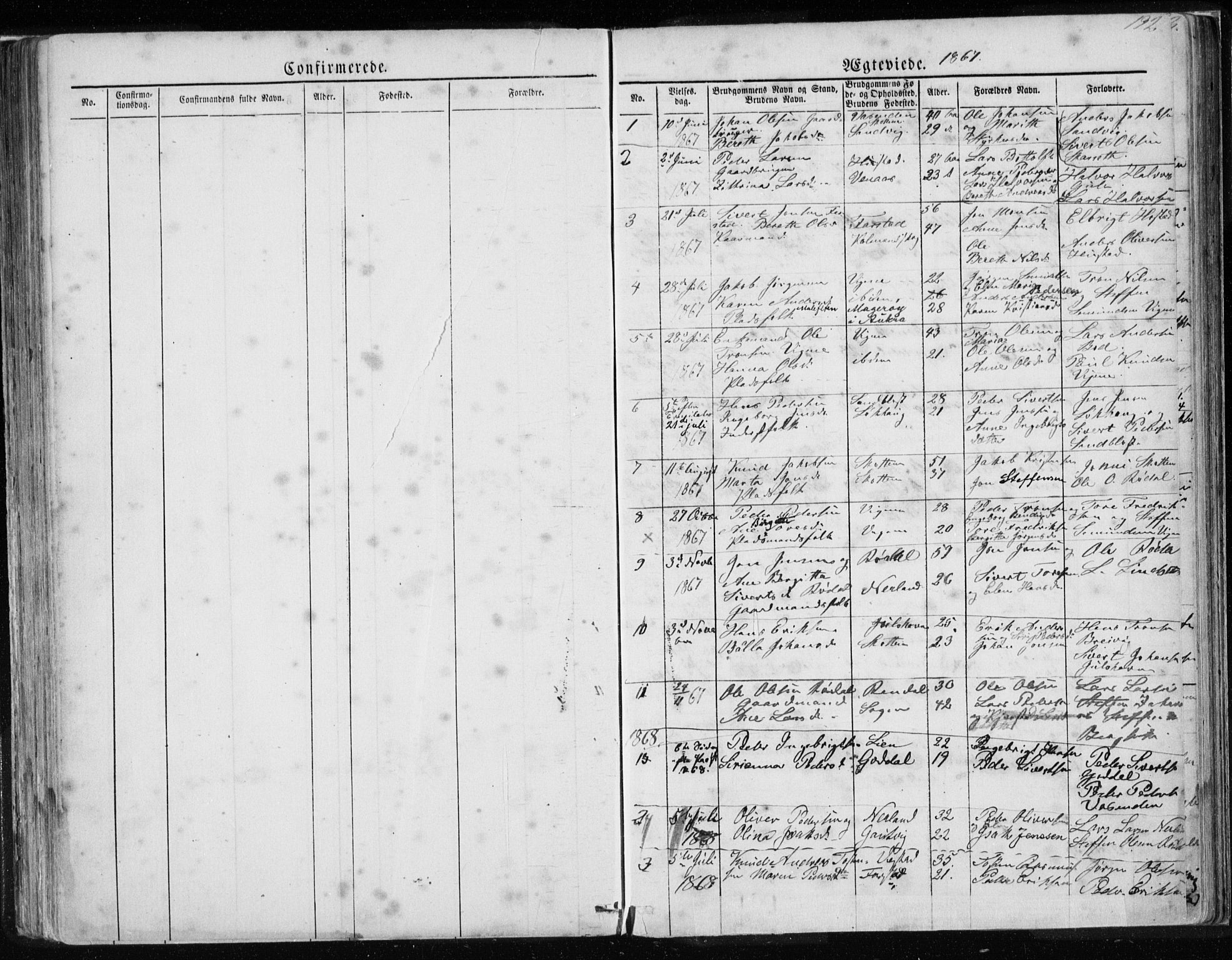 Ministerialprotokoller, klokkerbøker og fødselsregistre - Møre og Romsdal, AV/SAT-A-1454/567/L0782: Klokkerbok nr. 567C02, 1867-1886, s. 192