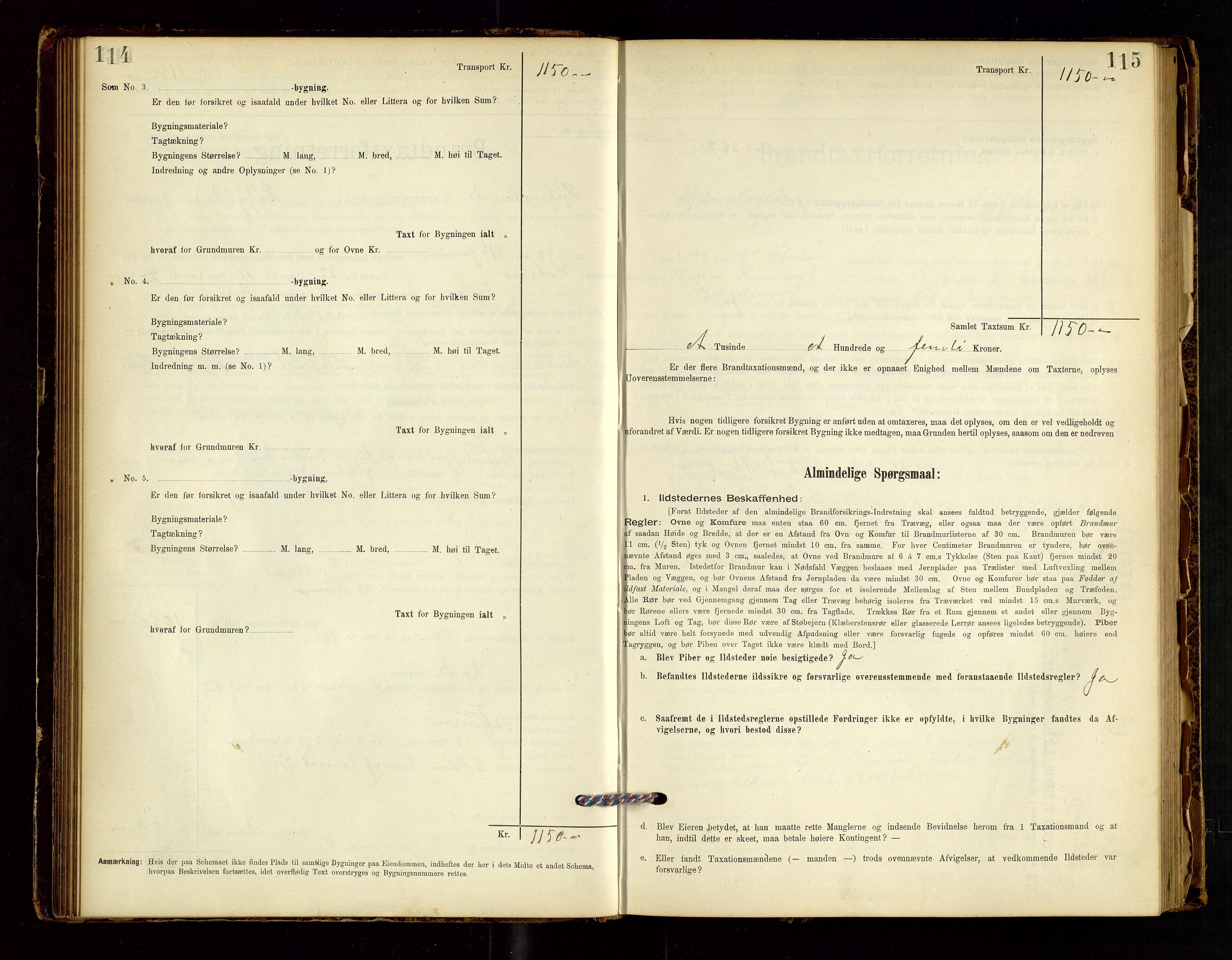 Hjelmeland lensmannskontor, AV/SAST-A-100439/Gob/L0001: "Brandtaxationsprotokol", 1895-1932, s. 114-115