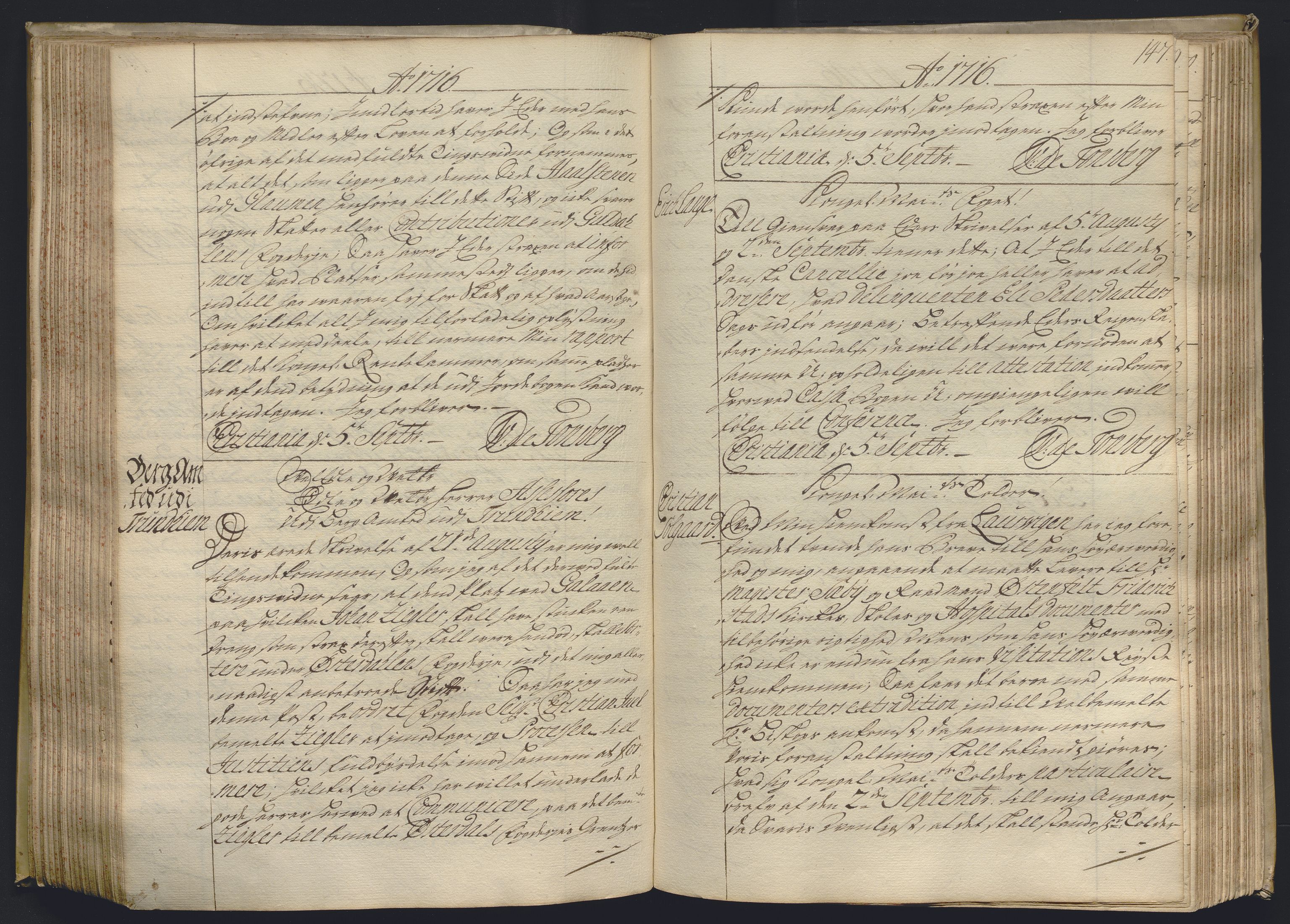 Kristiania stiftamt, AV/SAO-A-10386/B/Ba/L0004: Kopibok, 1715-1717, s. 146b-147a