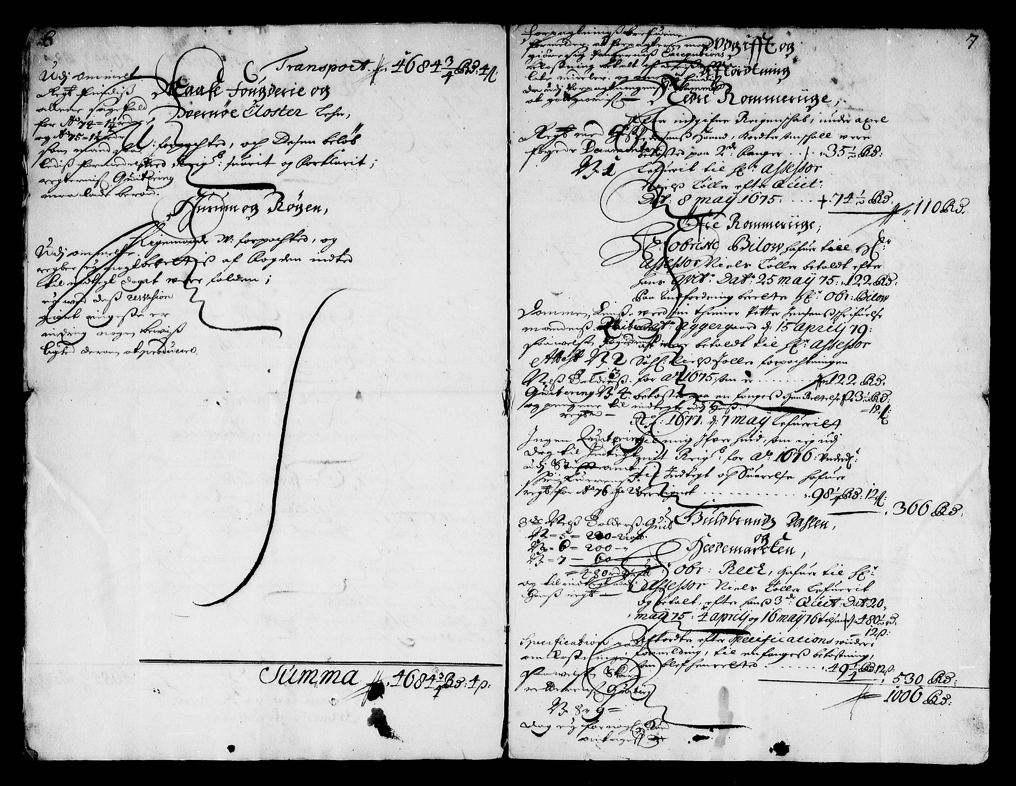 Rentekammeret inntil 1814, Reviderte regnskaper, Stiftamtstueregnskaper, Landkommissariatet på Akershus og Akershus stiftamt, AV/RA-EA-5869/R/Rb/L0126: Akershus stiftamt, 1674-1677