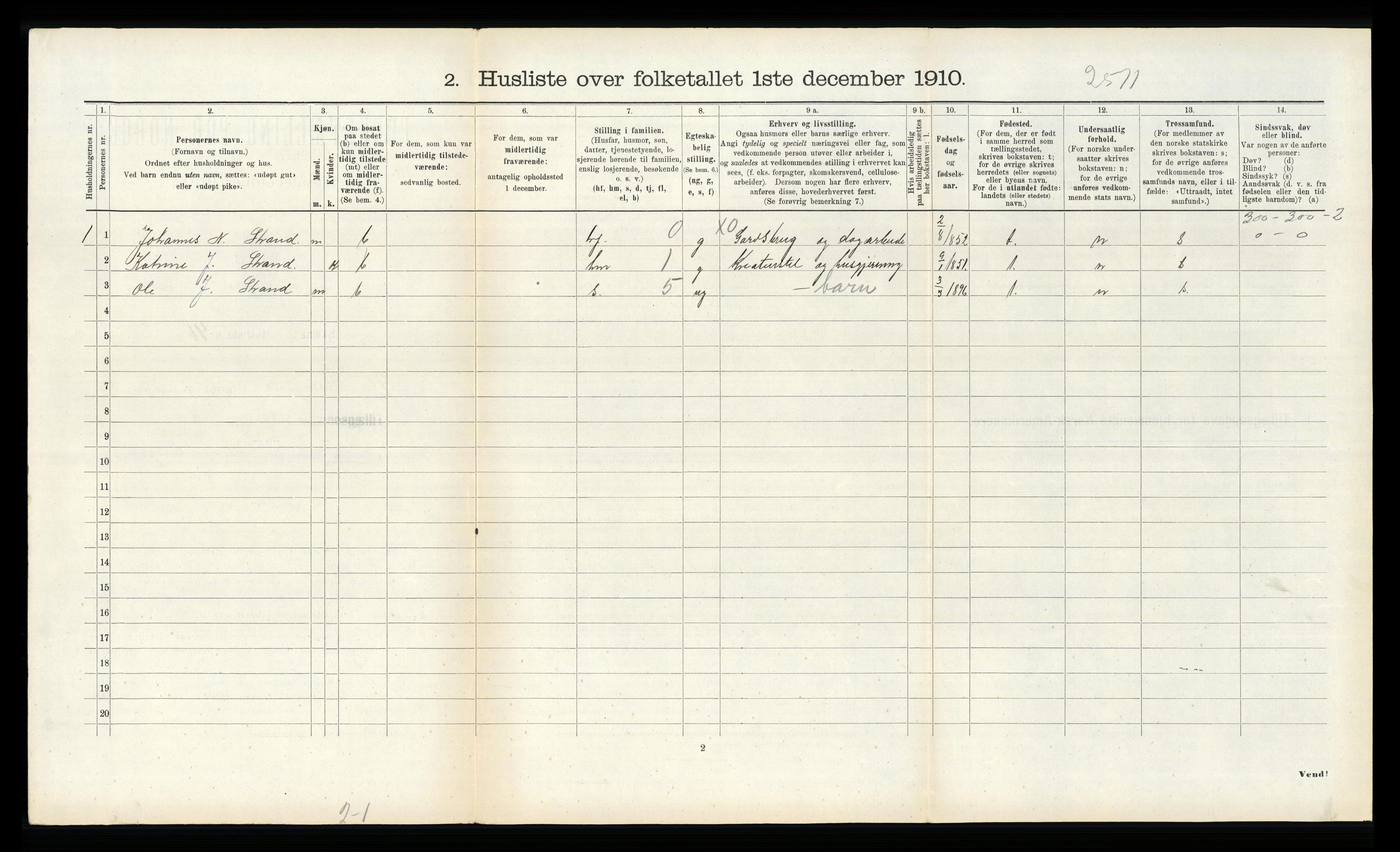 RA, Folketelling 1910 for 1429 Ytre Holmedal herred, 1910, s. 965