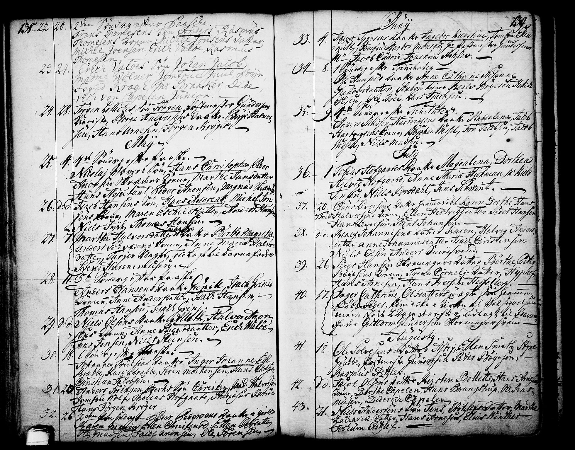 Skien kirkebøker, AV/SAKO-A-302/F/Fa/L0003: Ministerialbok nr. 3, 1755-1791, s. 138-139