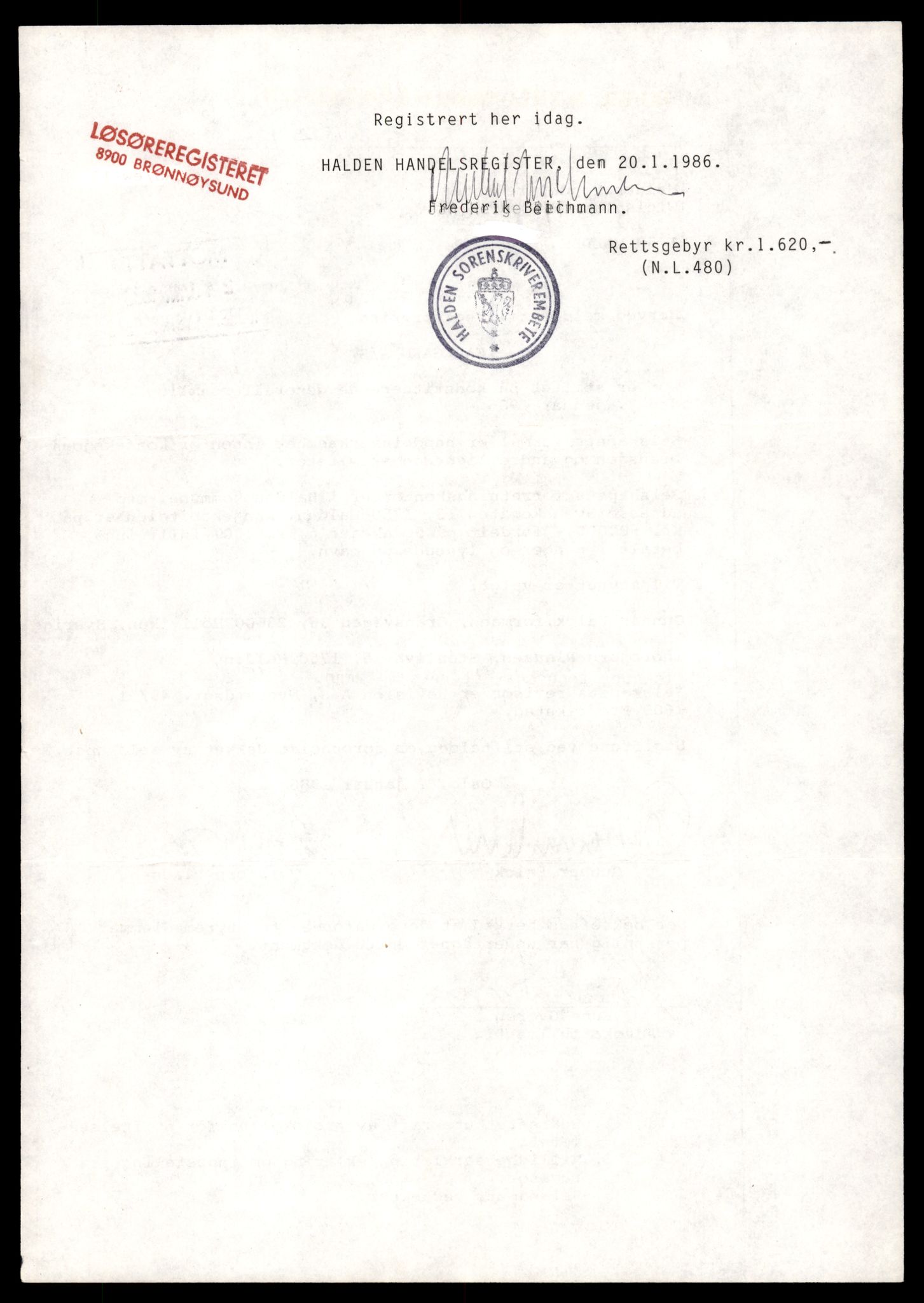 Halden tingrett, AV/SAT-A-10067/K/Kb/Kbb/L0006: Aksjeselskap, F-Gri, 1944-1990