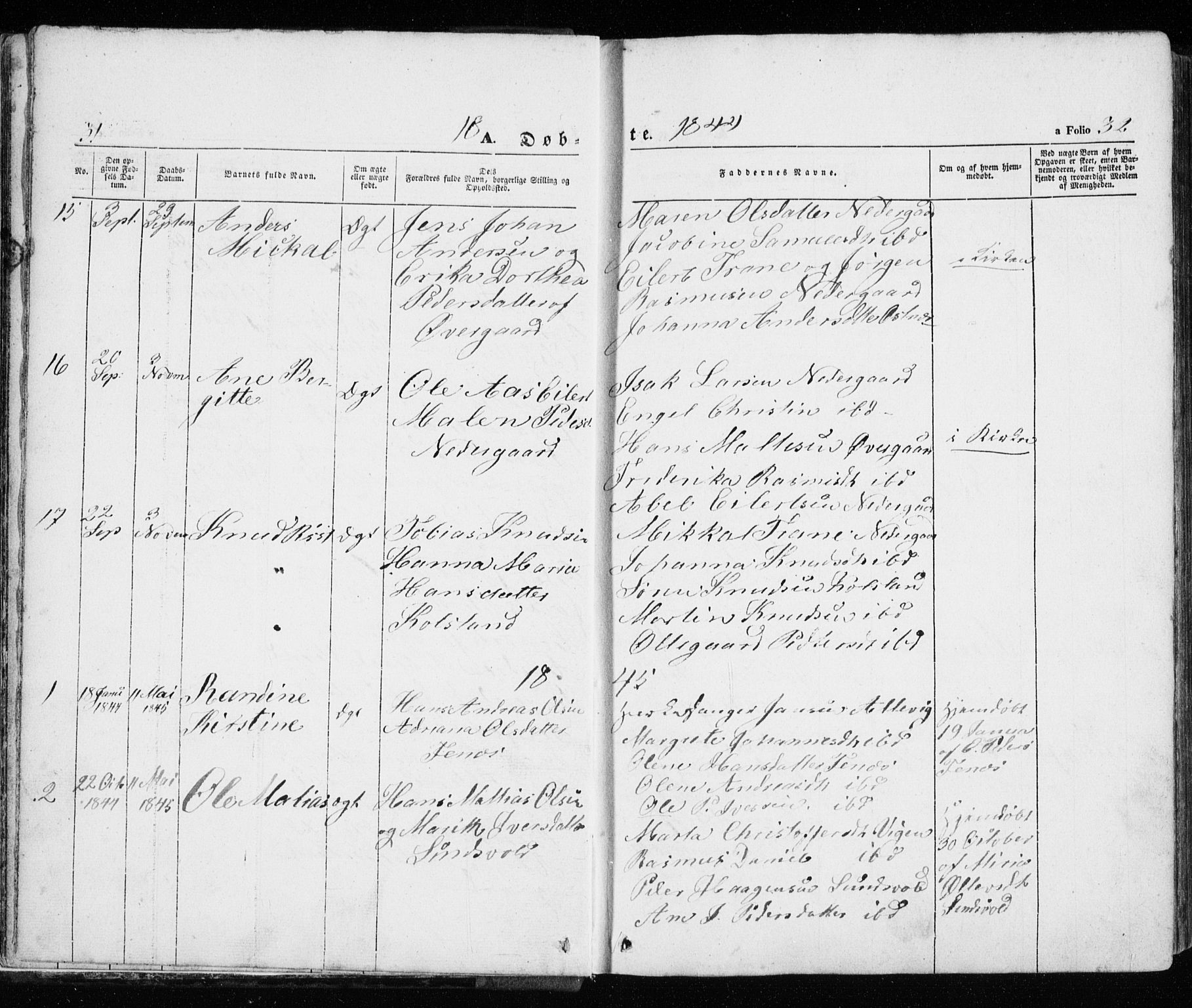 Trondenes sokneprestkontor, AV/SATØ-S-1319/H/Ha/L0010kirke: Ministerialbok nr. 10, 1840-1865, s. 31-32