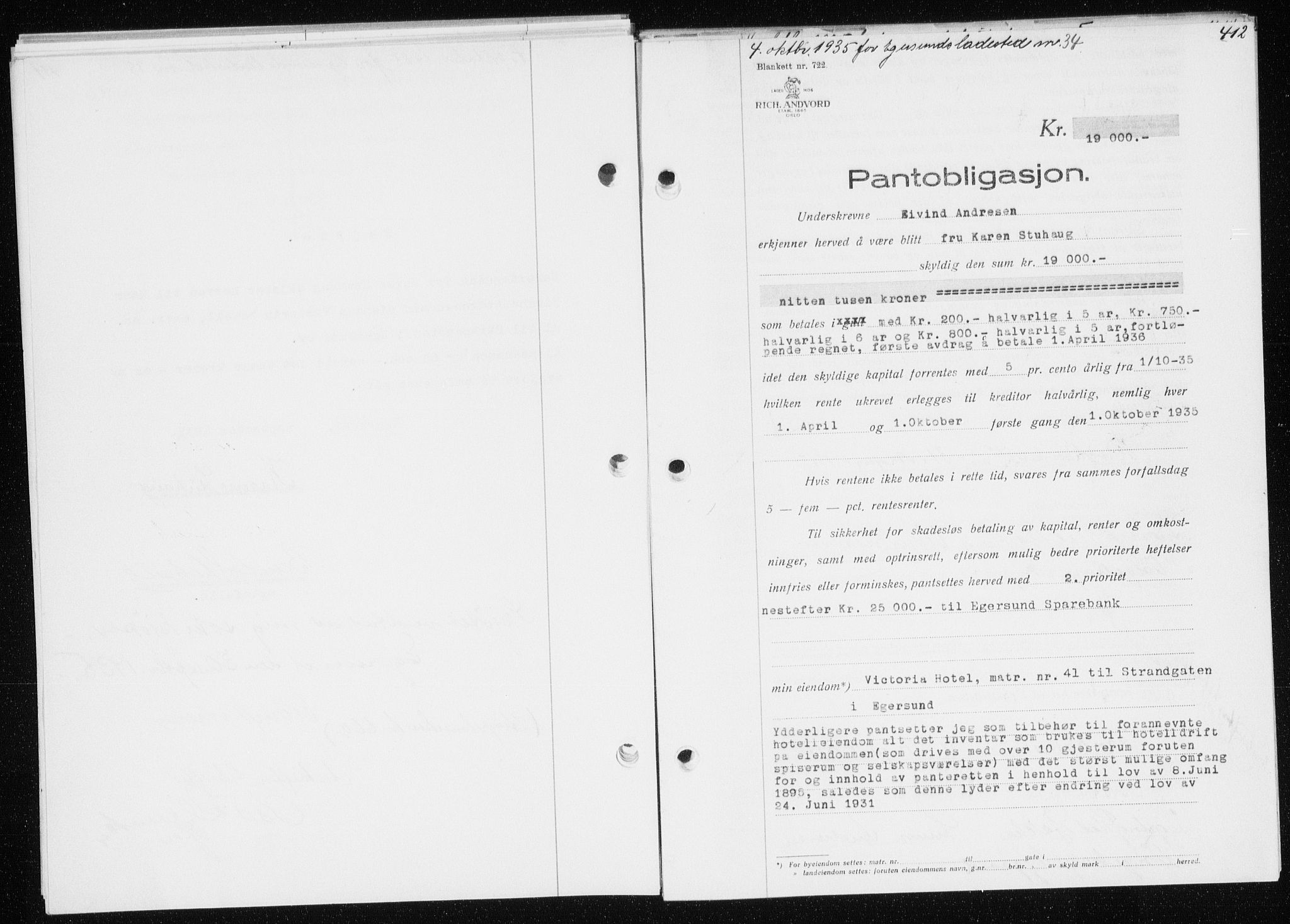 Dalane sorenskriveri, SAST/A-100309/001/4/41/41BE/L0038: Pantebok nr. 42, 1934-1935, Tingl.dato: 04.10.1935