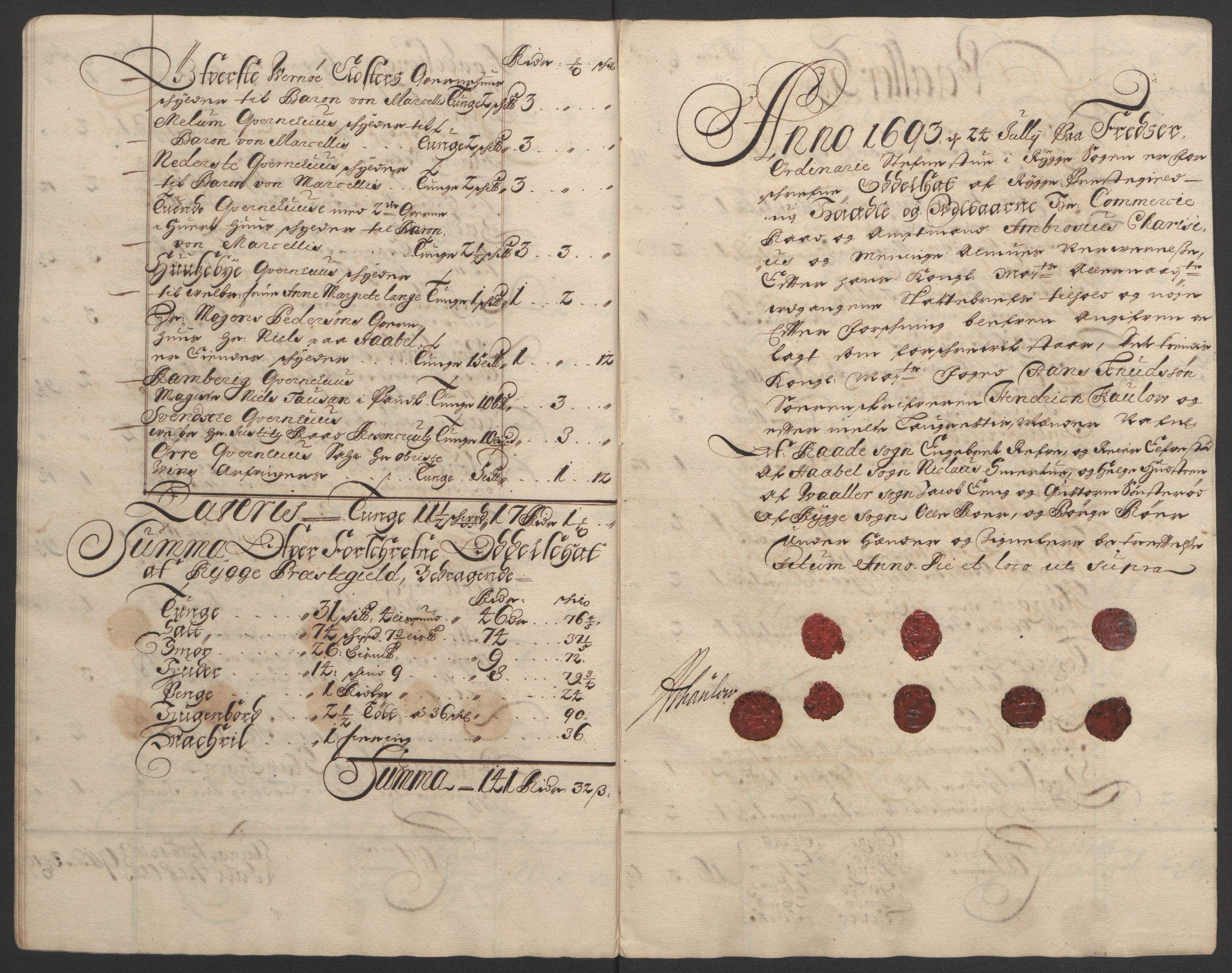 Rentekammeret inntil 1814, Reviderte regnskaper, Fogderegnskap, AV/RA-EA-4092/R02/L0108: Fogderegnskap Moss og Verne kloster, 1692-1693, s. 301