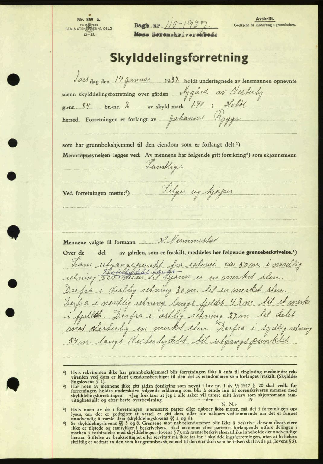 Moss sorenskriveri, SAO/A-10168: Pantebok nr. A2, 1936-1937, Dagboknr: 115/1936