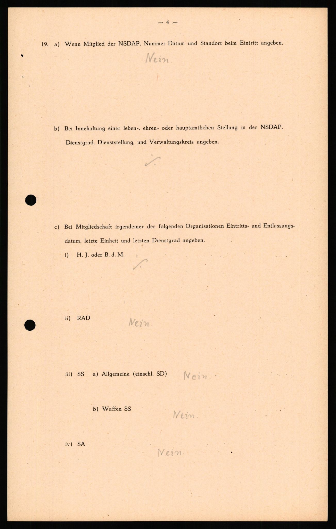 Forsvaret, Forsvarets overkommando II, AV/RA-RAFA-3915/D/Db/L0034: CI Questionaires. Tyske okkupasjonsstyrker i Norge. Tyskere., 1945-1946, s. 163