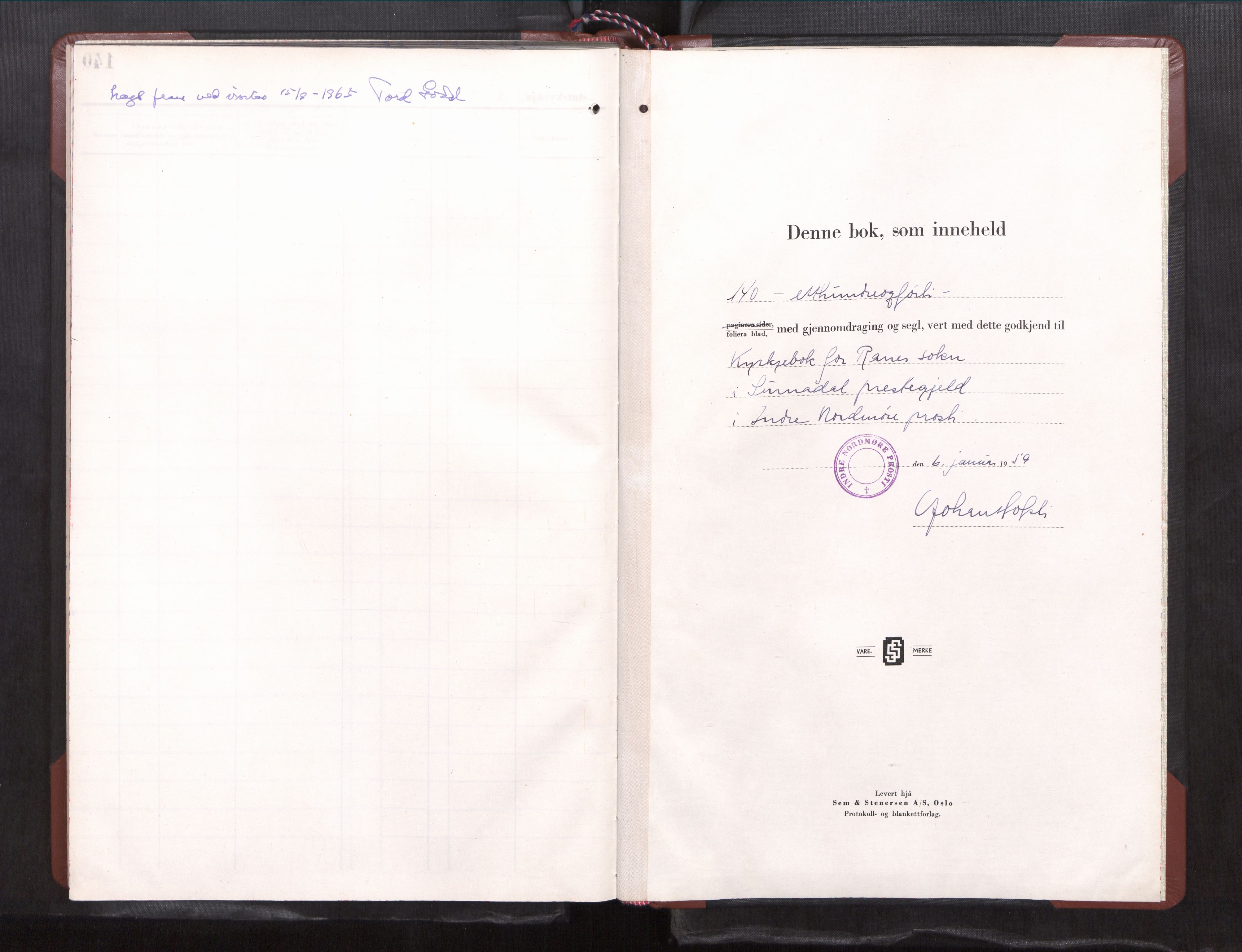 Ministerialprotokoller, klokkerbøker og fødselsregistre - Møre og Romsdal, SAT/A-1454/596/L1062: Klokkerbok nr. 596---, 1957-1965