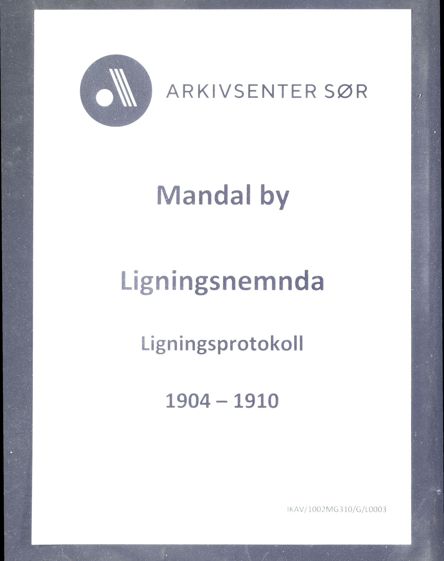 Mandal By - Ligningsnemnda, ARKSOR/1002MG310/G/L0003: Ligningsprotokoll, 1904-1910