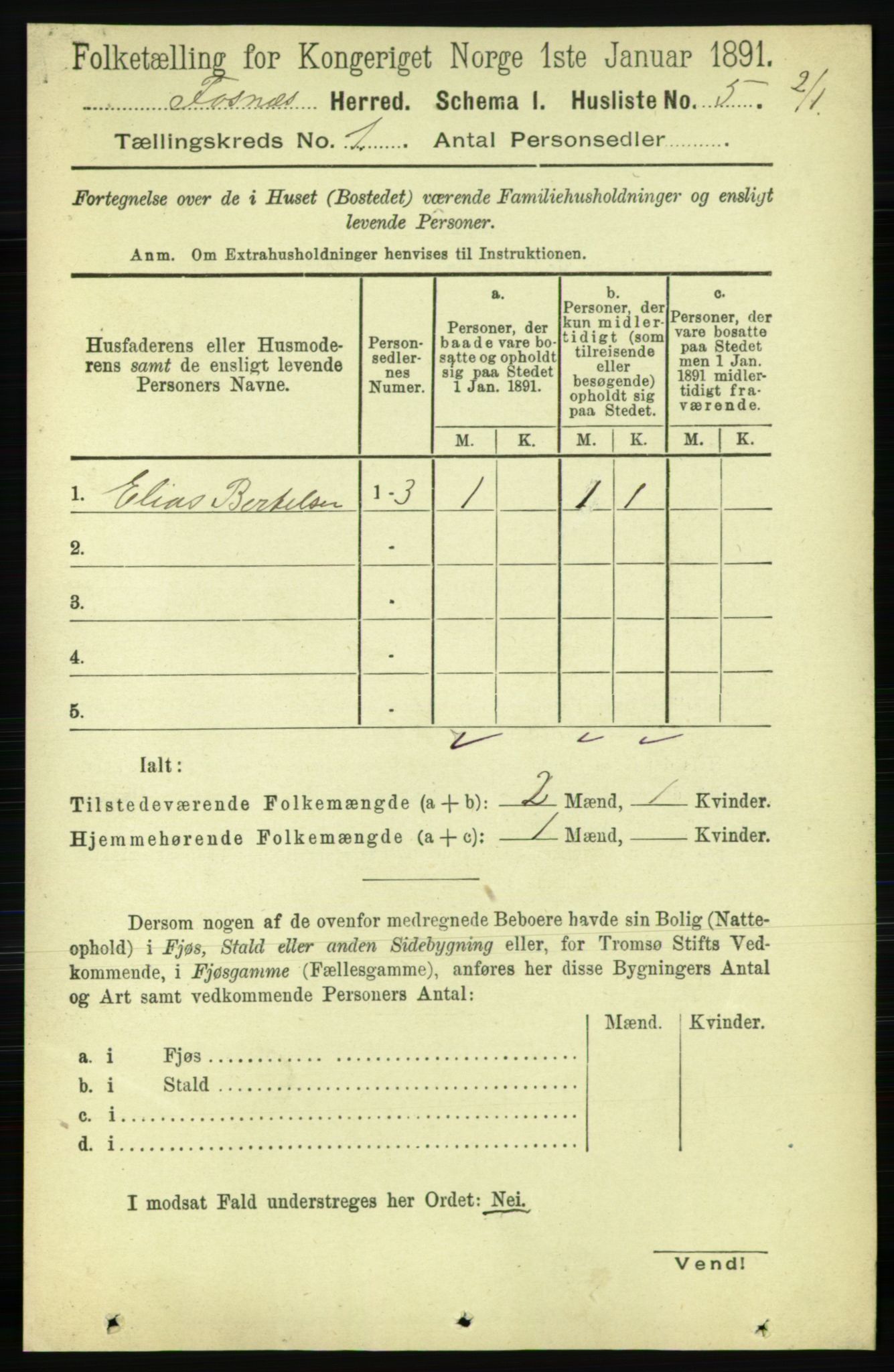 RA, Folketelling 1891 for 1748 Fosnes herred, 1891, s. 28