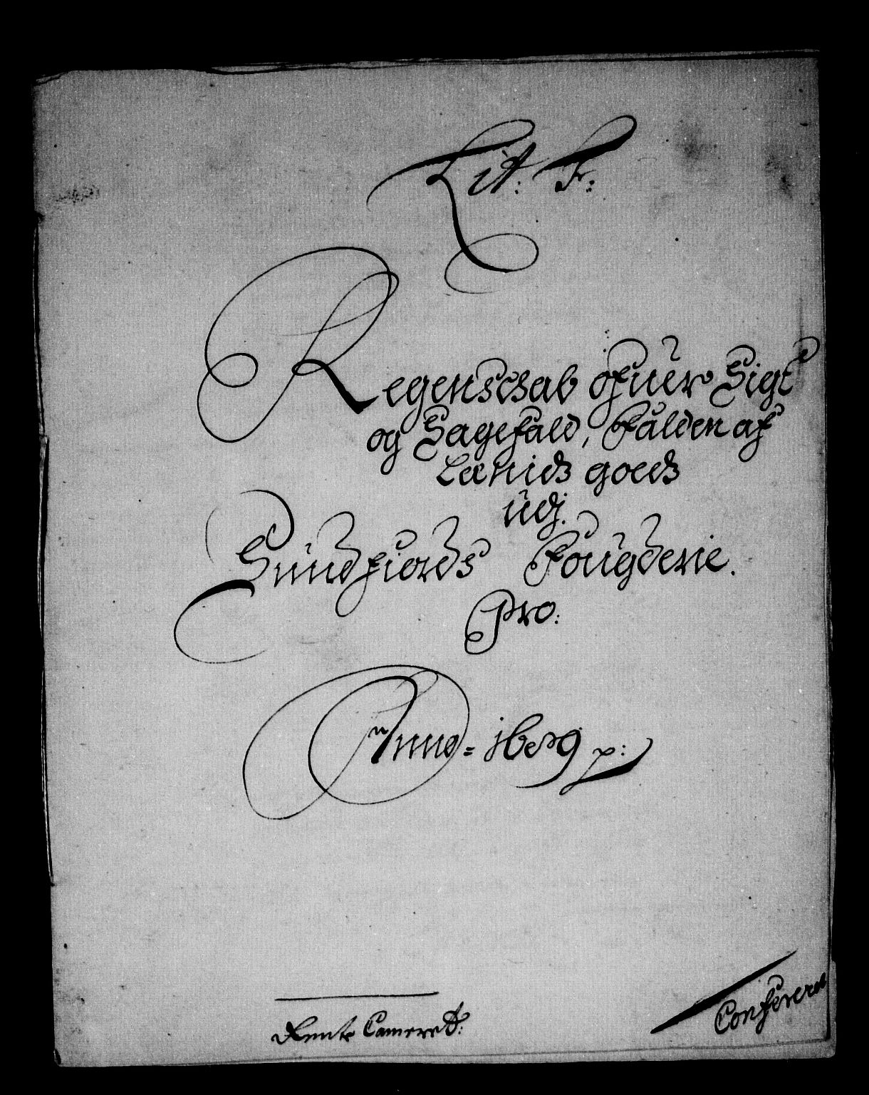 Rentekammeret inntil 1814, Reviderte regnskaper, Stiftamtstueregnskaper, Bergen stiftamt, RA/EA-6043/R/Rc/L0091: Bergen stiftamt, 1689