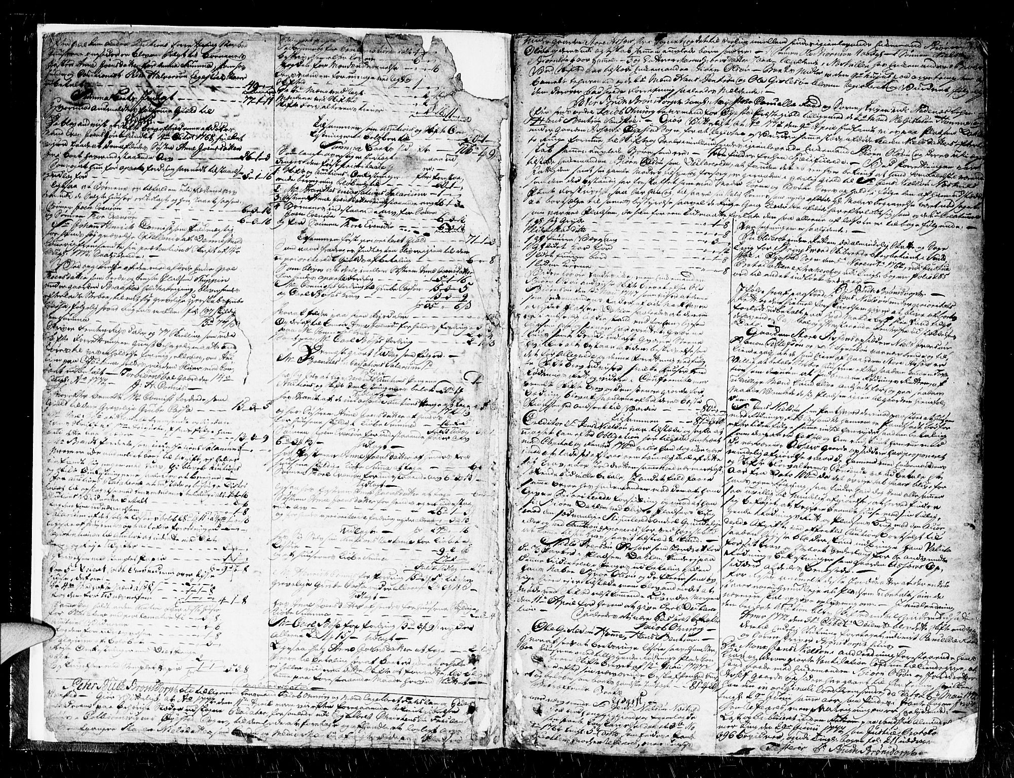 Nedenes sorenskriveri før 1824, SAK/1221-0007/H/Hc/L0035: Skifteprotokoll med register nr 23a, 1772-1780, s. 1b-2a