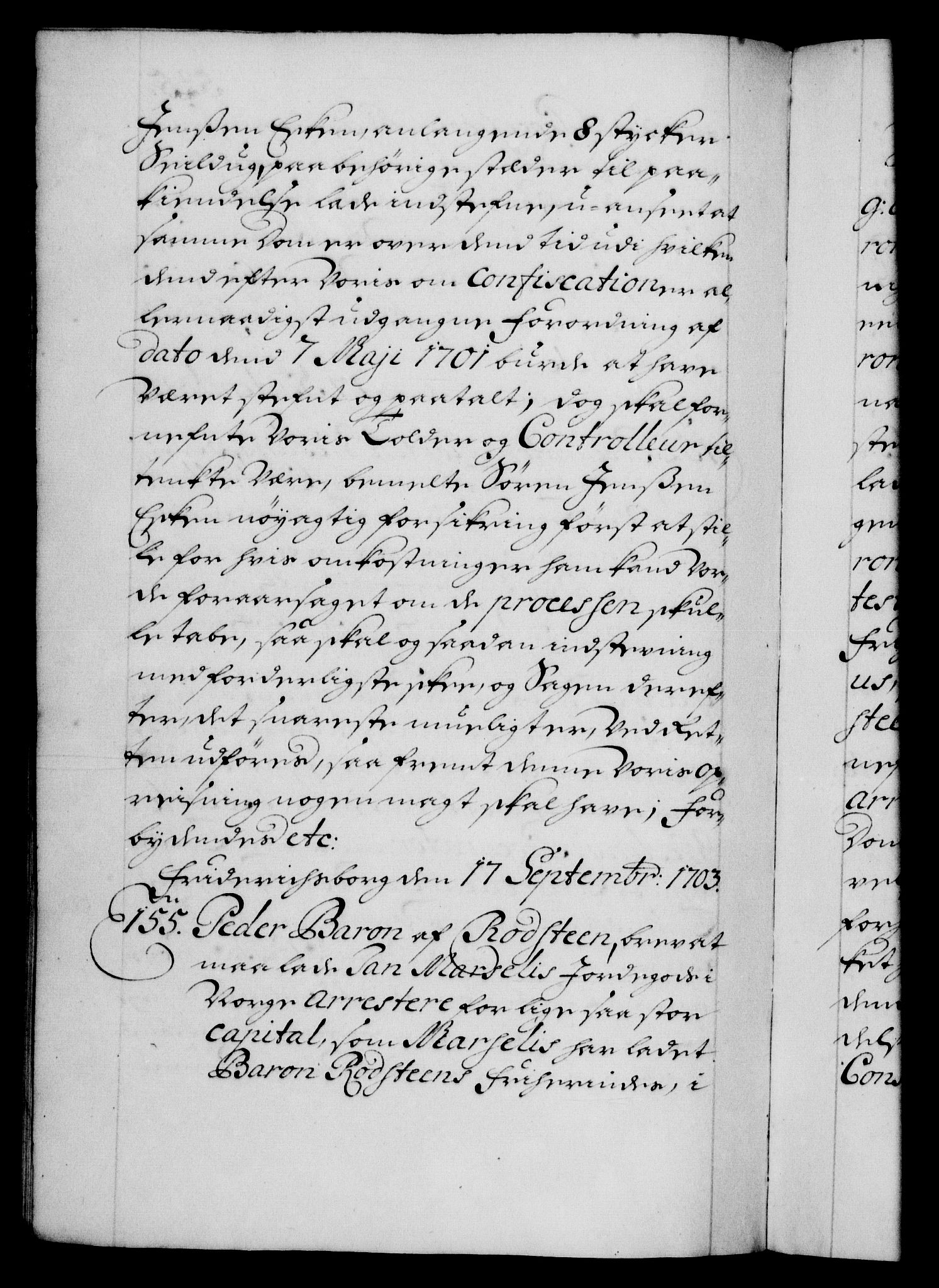 Danske Kanselli 1572-1799, RA/EA-3023/F/Fc/Fca/Fcaa/L0018: Norske registre, 1699-1703, s. 545b