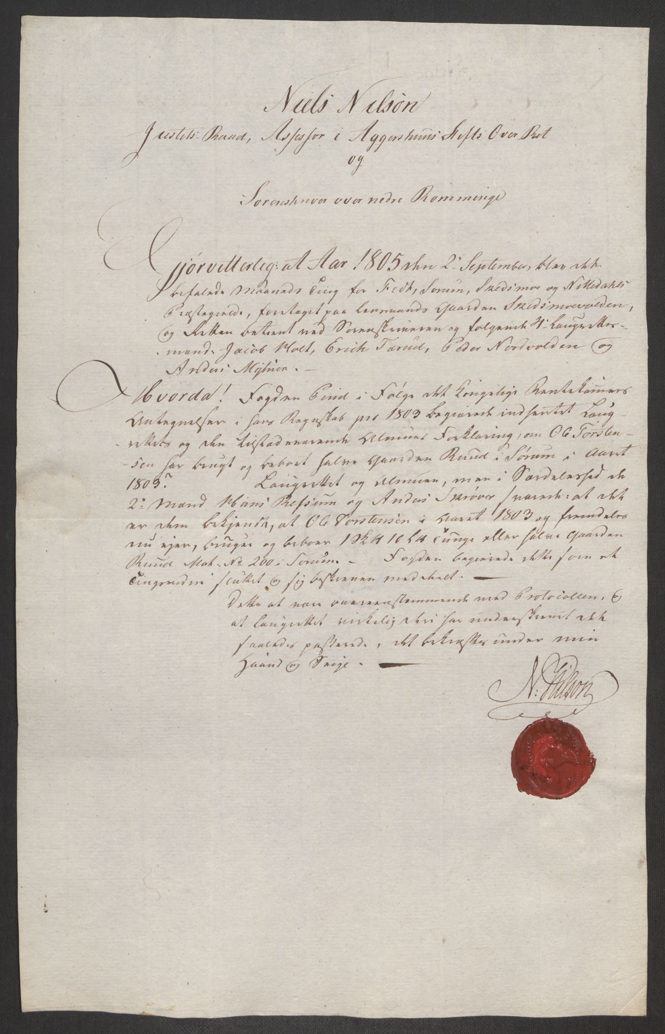 Rentekammeret inntil 1814, Reviderte regnskaper, Fogderegnskap, RA/EA-4092/R11/L0679: Fogderegnskap Nedre Romerike, 1803, s. 729