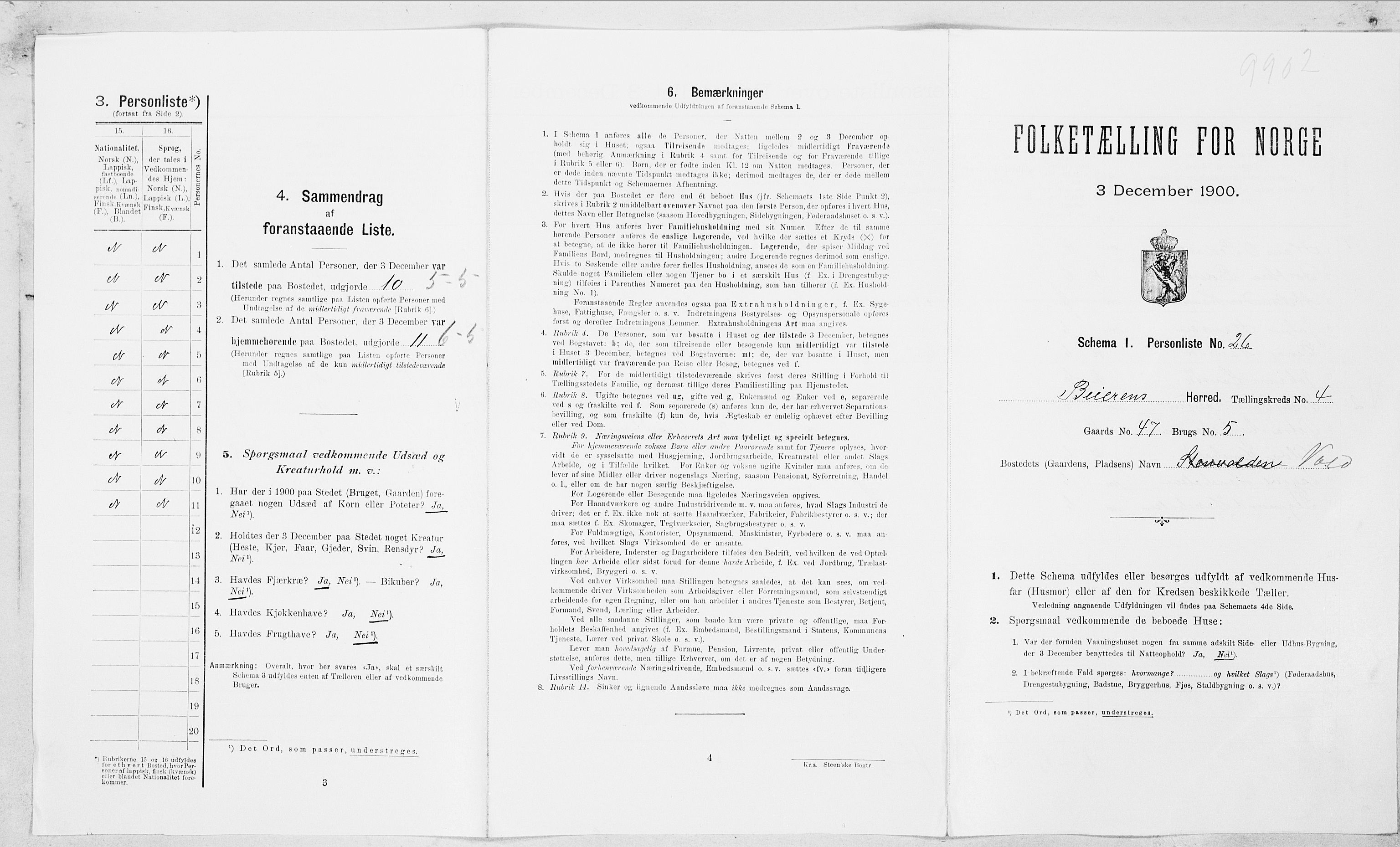 SAT, Folketelling 1900 for 1839 Beiarn herred, 1900, s. 230