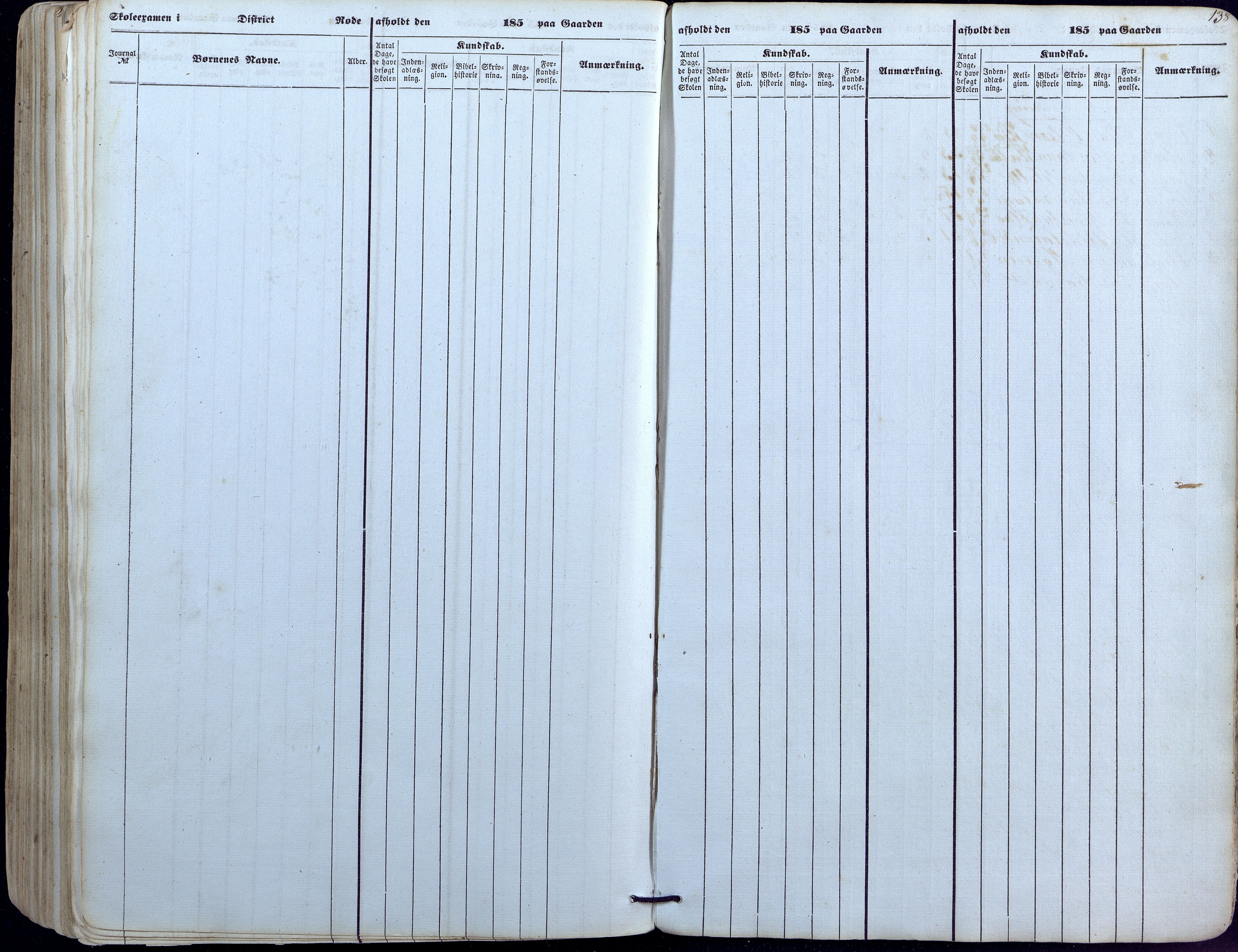 Høvåg kommune, AAKS/KA0927-PK/1/05/L0391: Eksamensprotokoll/alle skoledistrikt, 1852-1863, s. 138