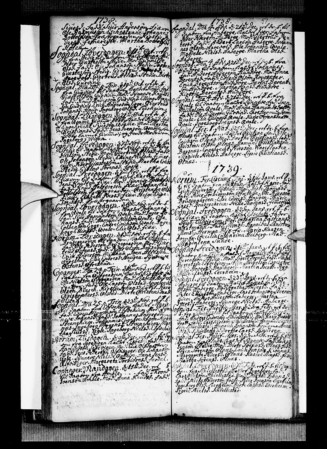 Sogndal sokneprestembete, SAB/A-81301/H/Haa/Haaa/L0002: Ministerialbok nr. A 2, 1725-1741, s. 51